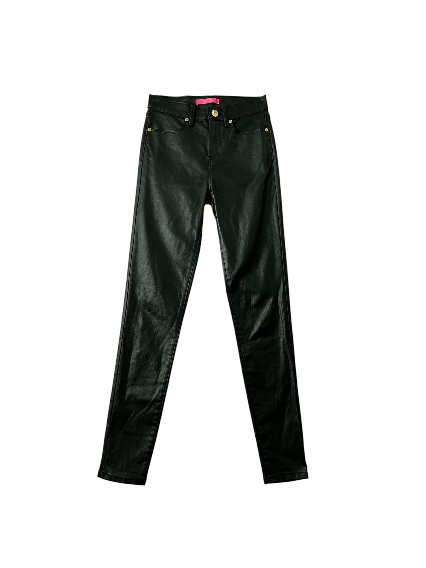 Lilly Pulitzer Eagan High Rise Super Skinny Jeans Black / Onyx (Coated Denim) - Size 00