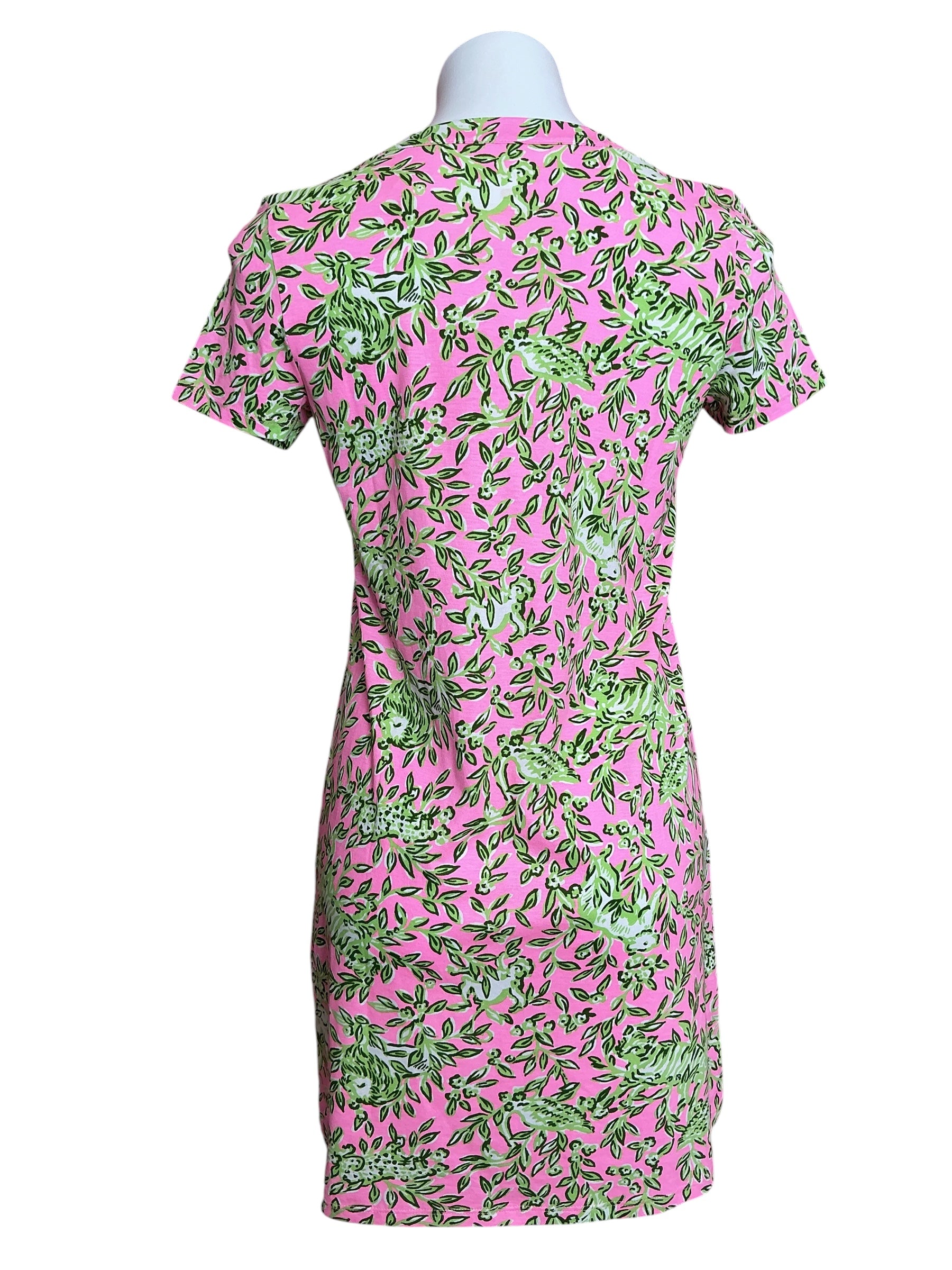 Lilly Pulitzer NWT Dev Short Sleeve Dress Rousseau Pink Mane Character Energy - Size XS