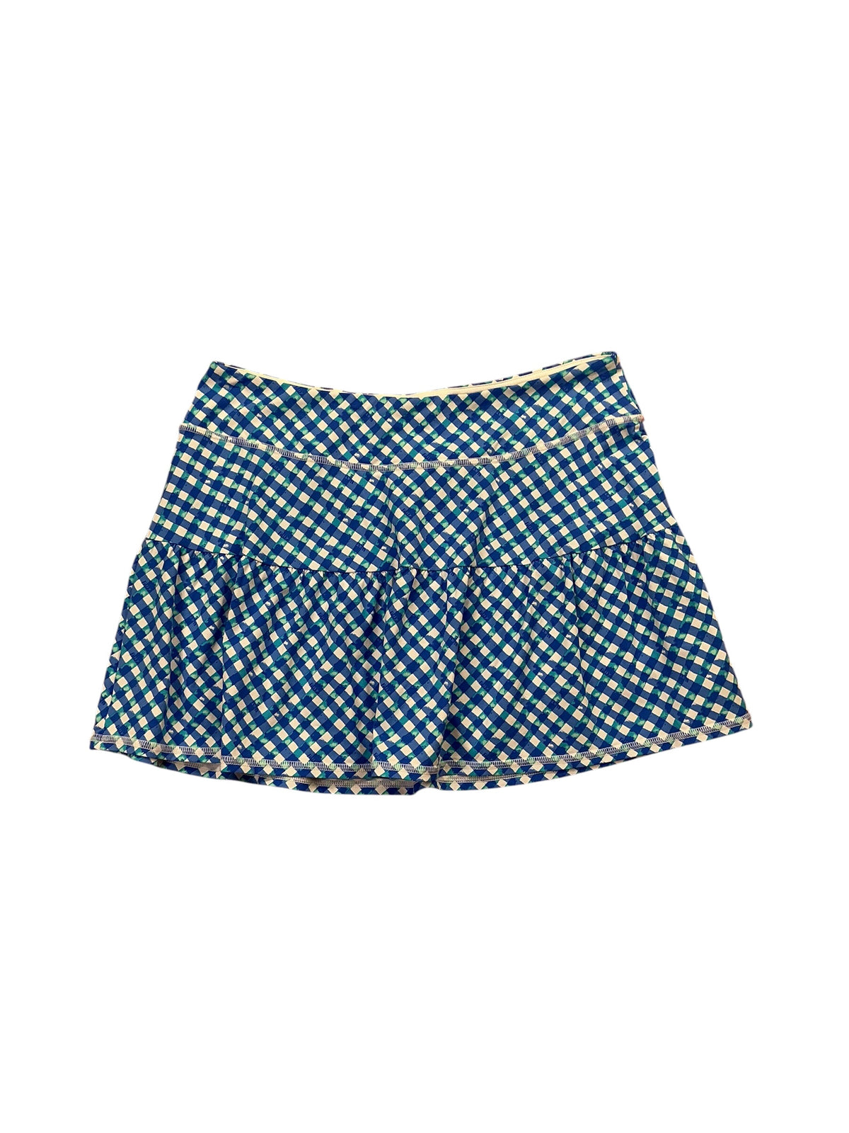 Lilly Pulitzer NWT Gardenia Skort UPF 50+ Boca Blue Double Checking - Size M