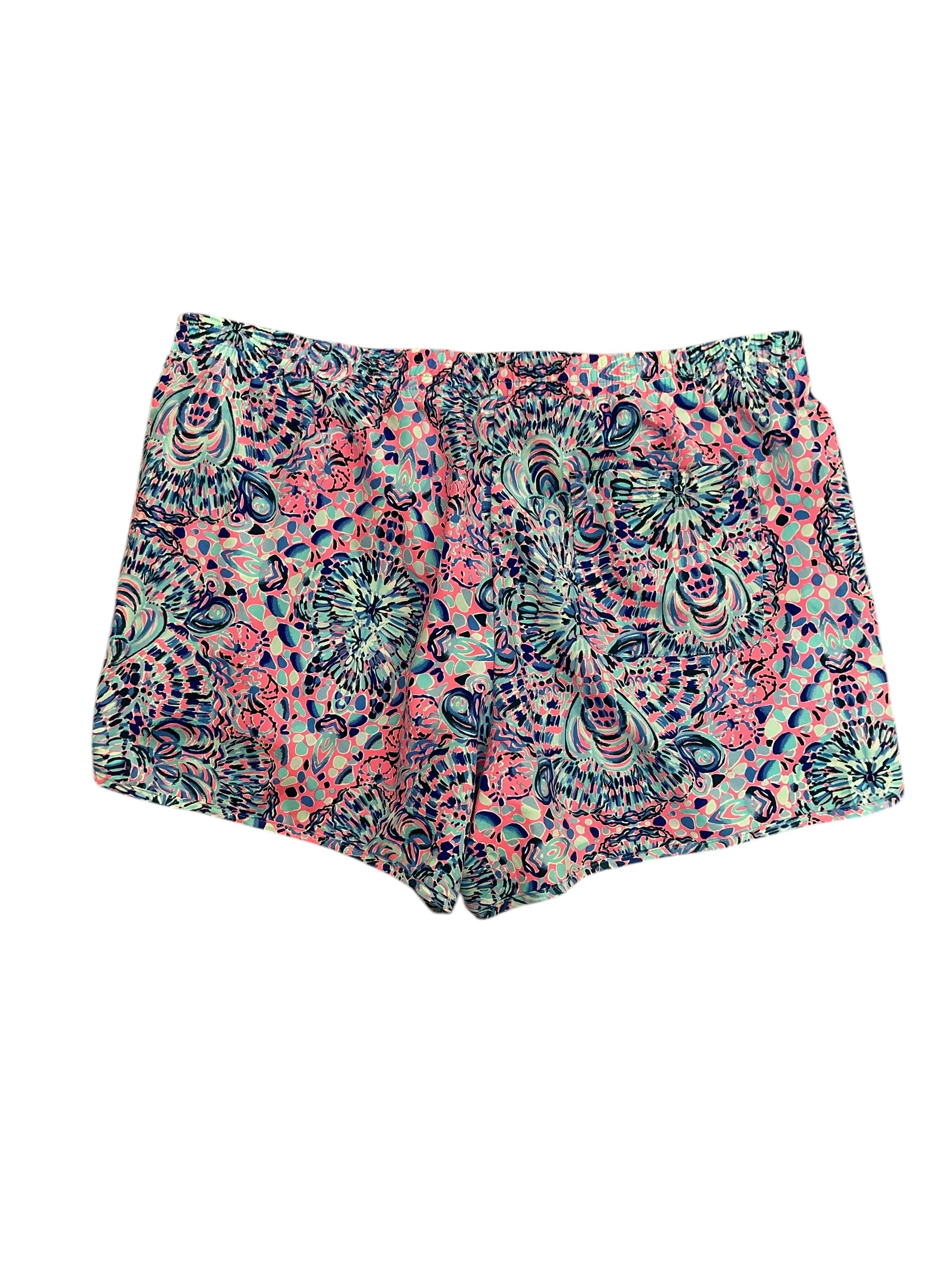 Lilly Pulitzer NWT Ocean Trail Shorts Pink Tropics Call My Shell Phone - Size L