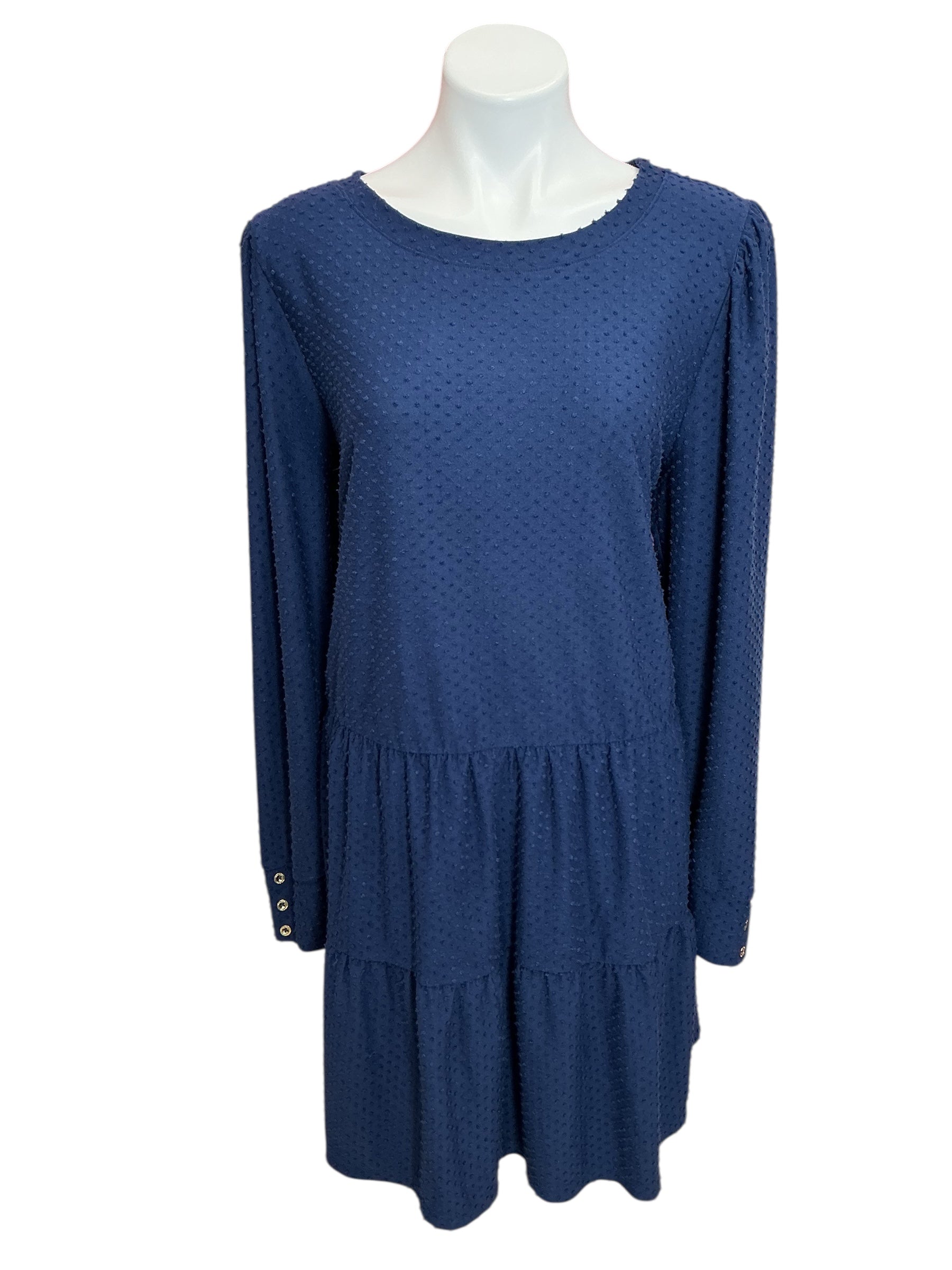 Lilly Pulitzer Arlette Long Sleeve Swing Dress High Tide Navy - Size XXL