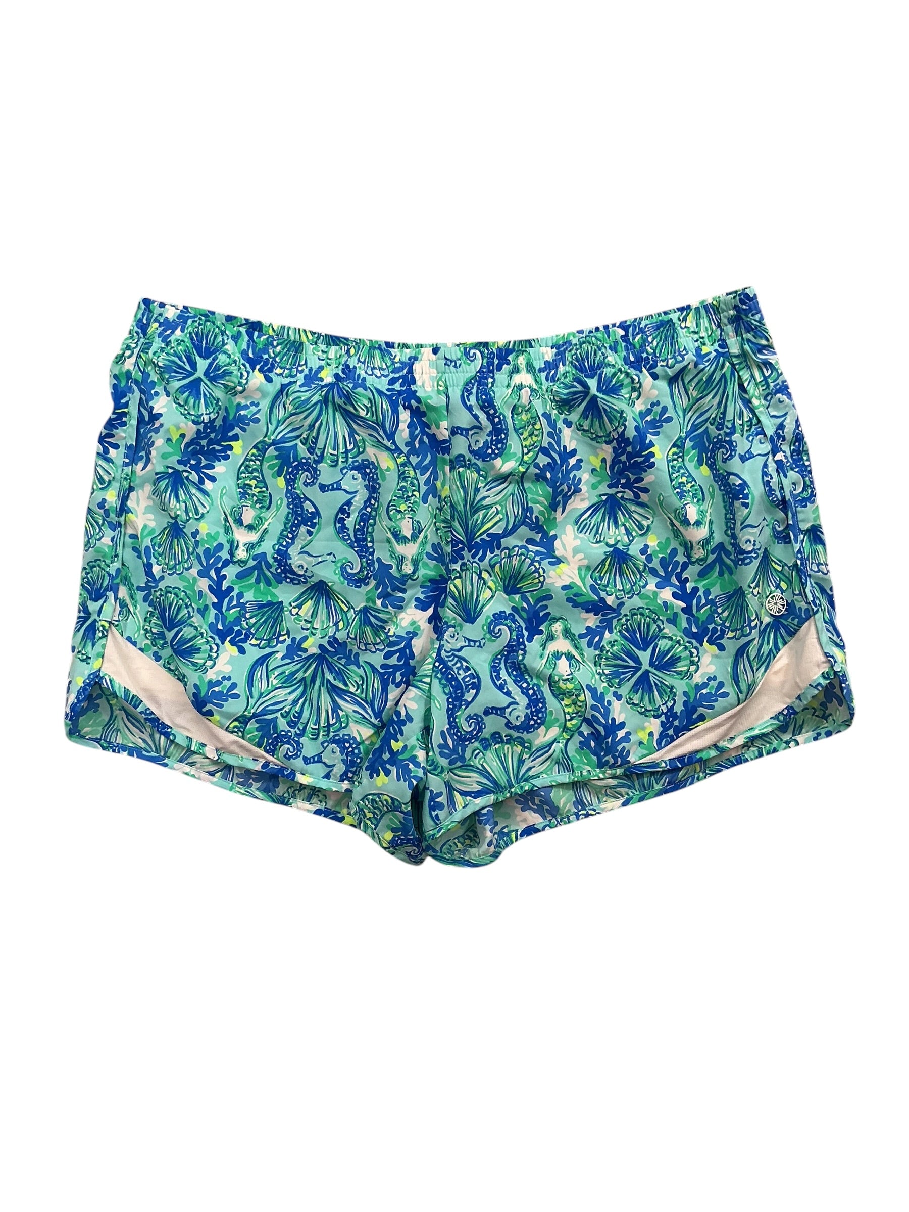 Lilly Pulitzer Luxletic Ocean Trail Shorts Seeing Double - Size XL