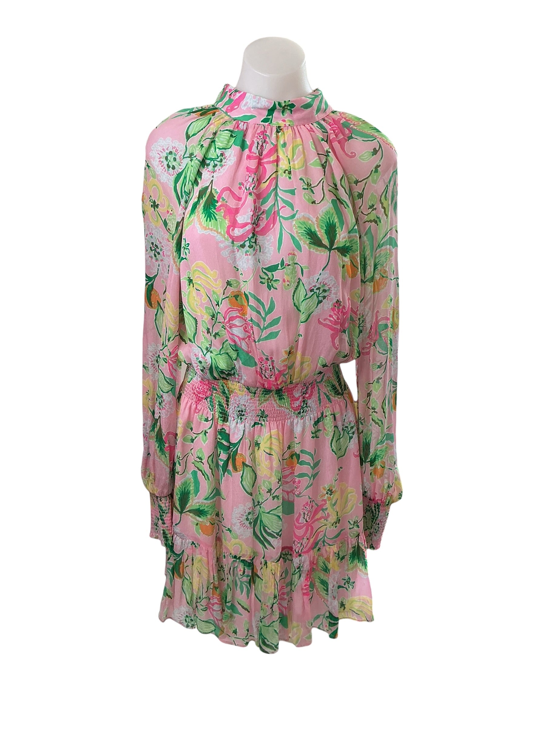 Lilly Pulitzer NWT Ellielynn Long Sleeve Dress - Multi Via Amore Spritzer - Size 4