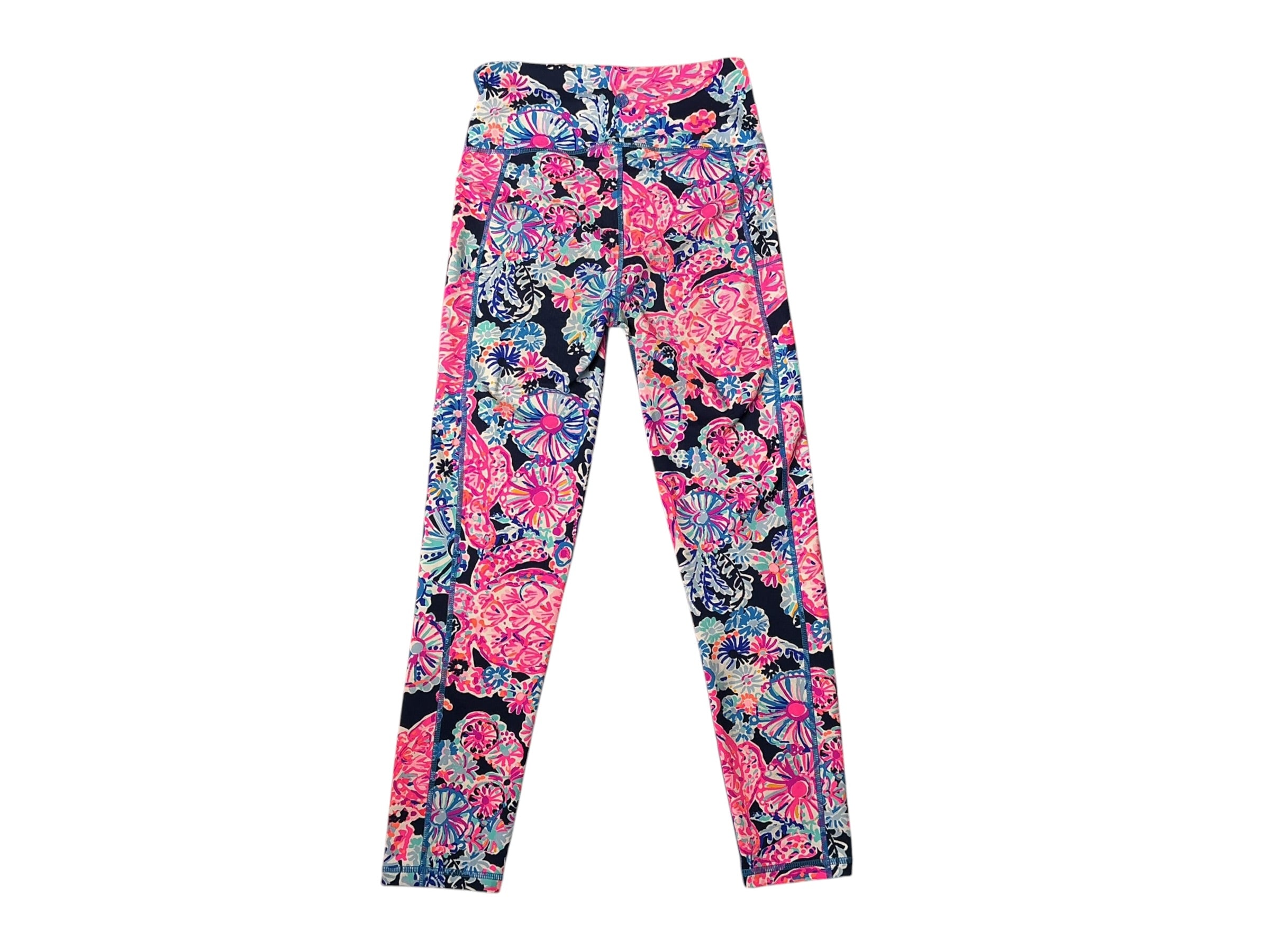 Lilly Pulitzer Luxletic Weekender High-Rise Midi Crop Leggings In Turtle Amazement - Size XS