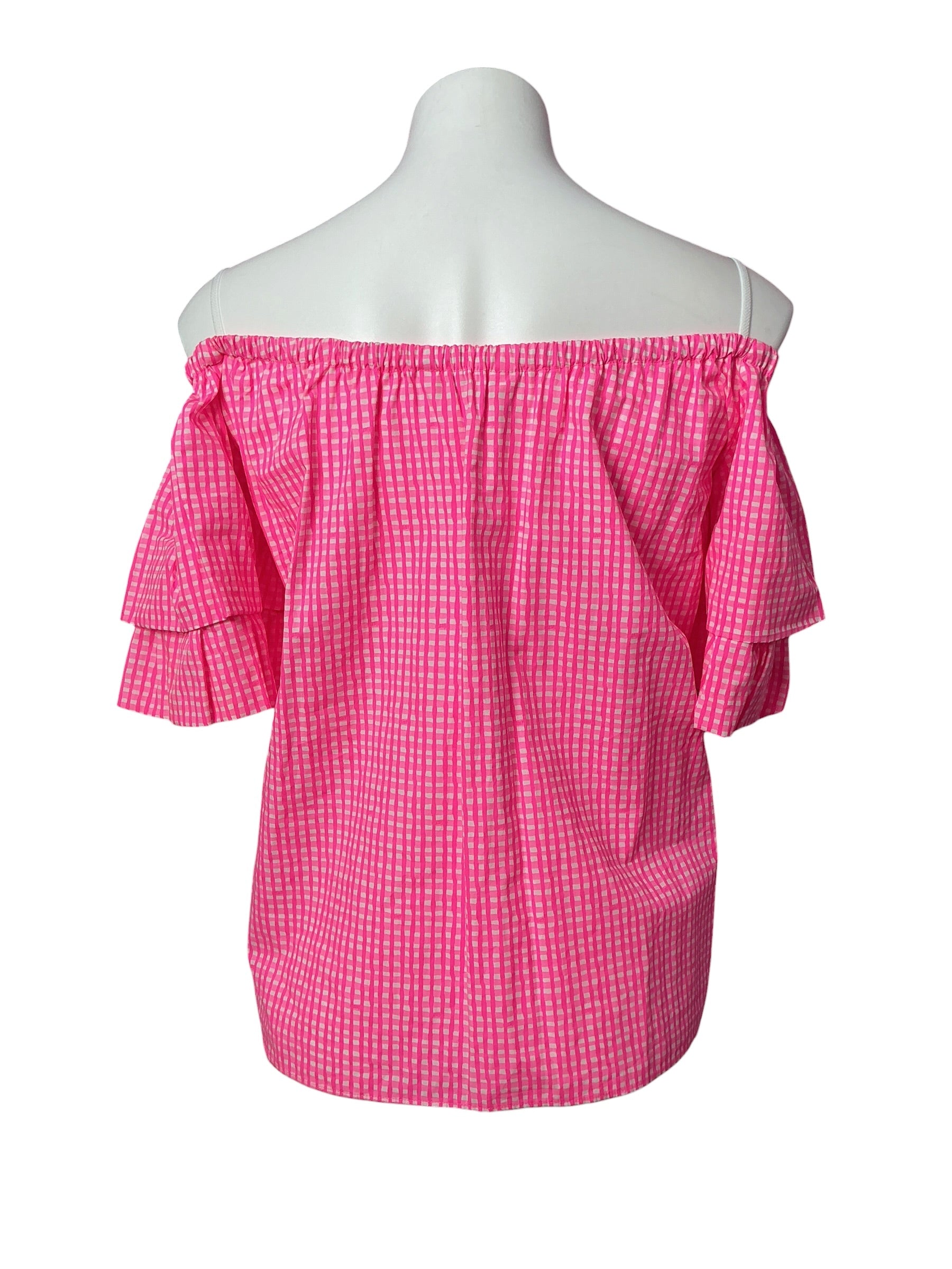Lilly Pulitzer Pink Isle Along The Same Line Frankee Off-The-Shoulder Top - Size XS