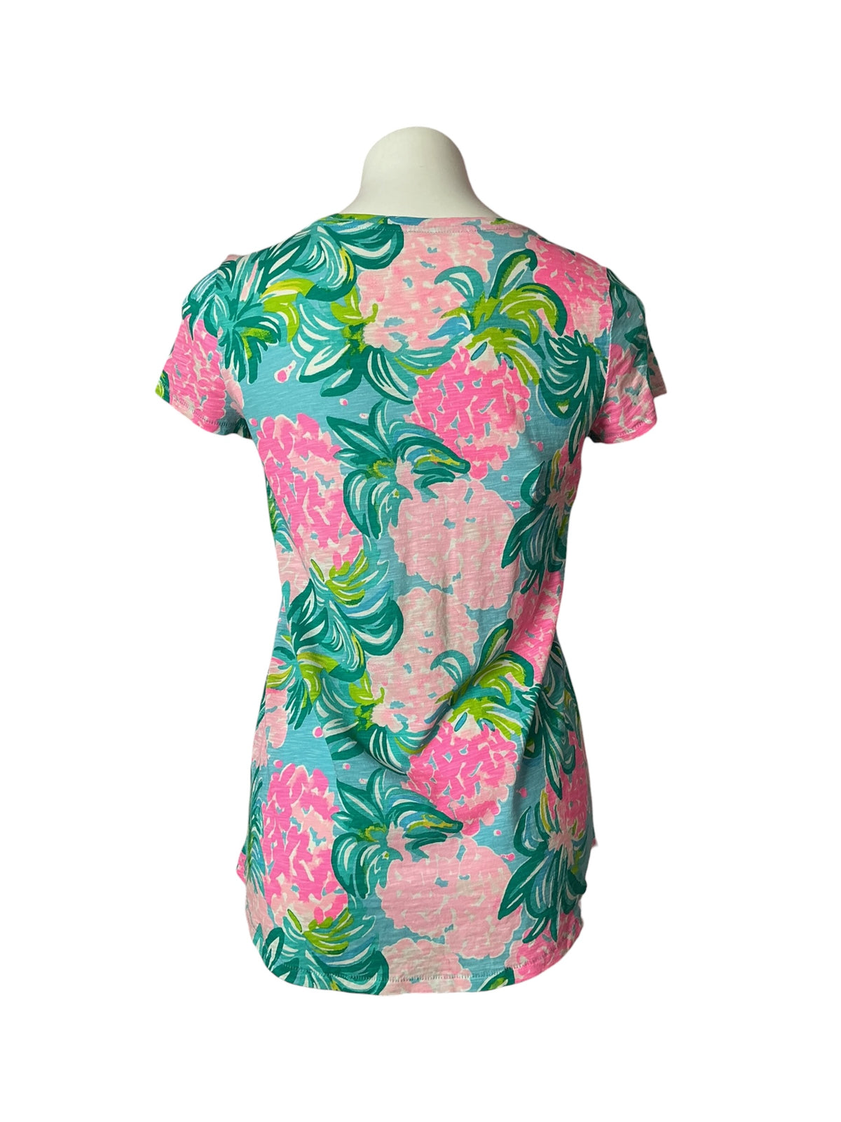 Lilly Pulitzer Etta V-Neck Top Raise the Bar - Size XXS
