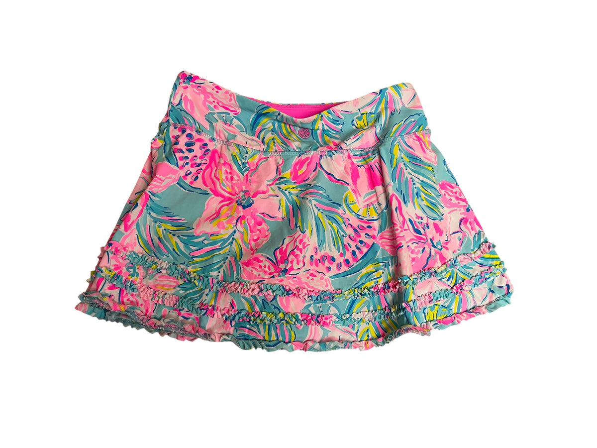 Lilly Pulitzer Luxletic Fionna Skort Blue Ibiza Gimme The Juice - Size XS