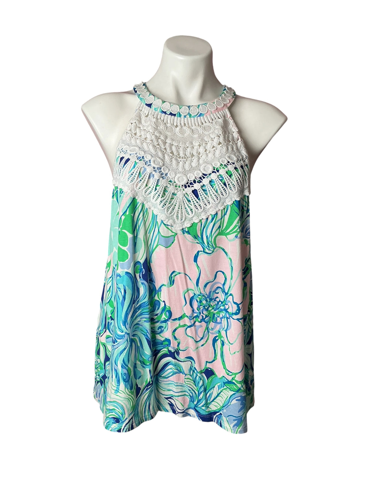 Lilly Pulitzer Halter Top Party Thyme - Size L