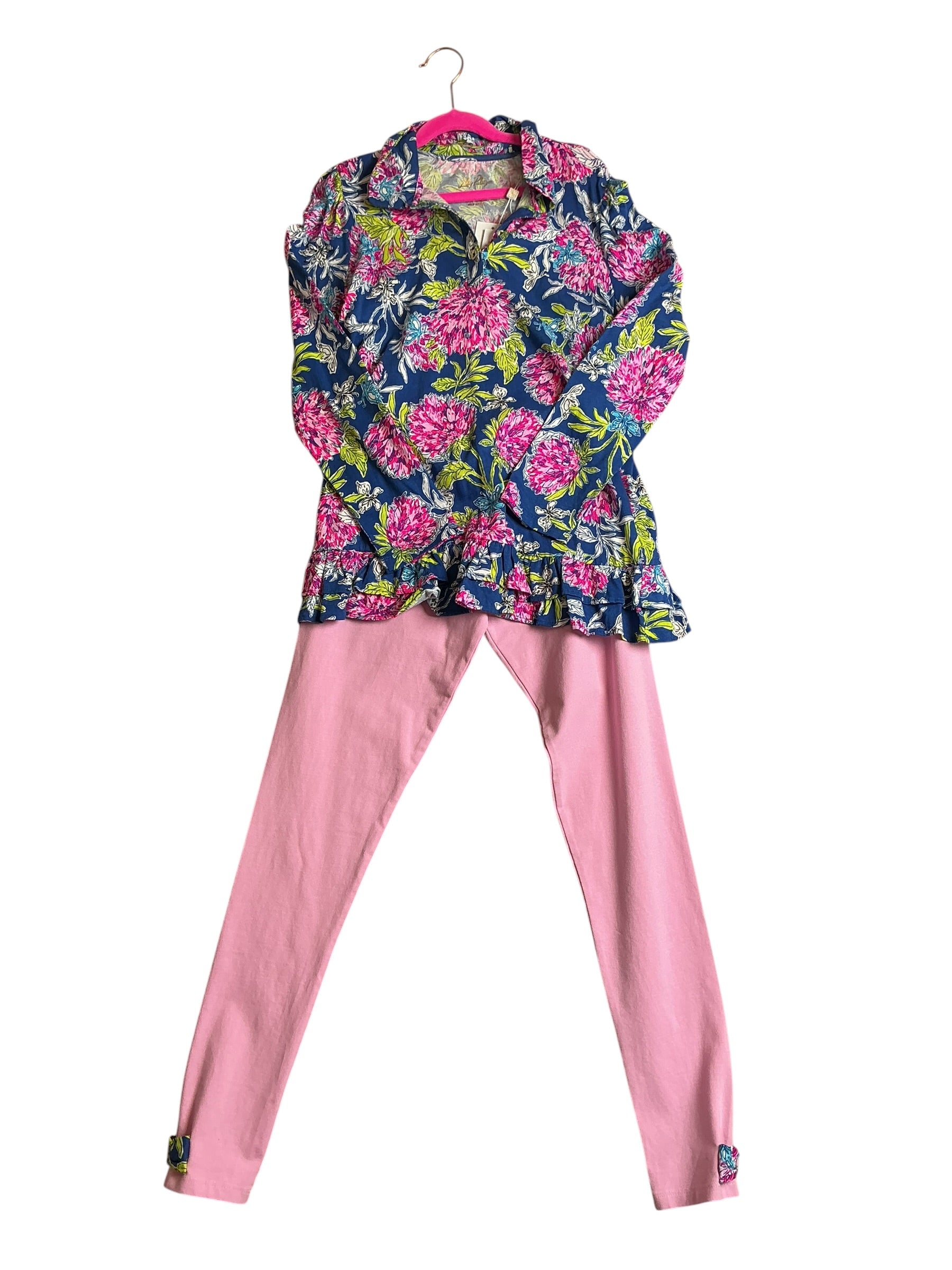 Lilly Pulitzer NWT Penelope Girls Tunic & Leggings - Multi Dahlia Lucious - Size XL 12-14