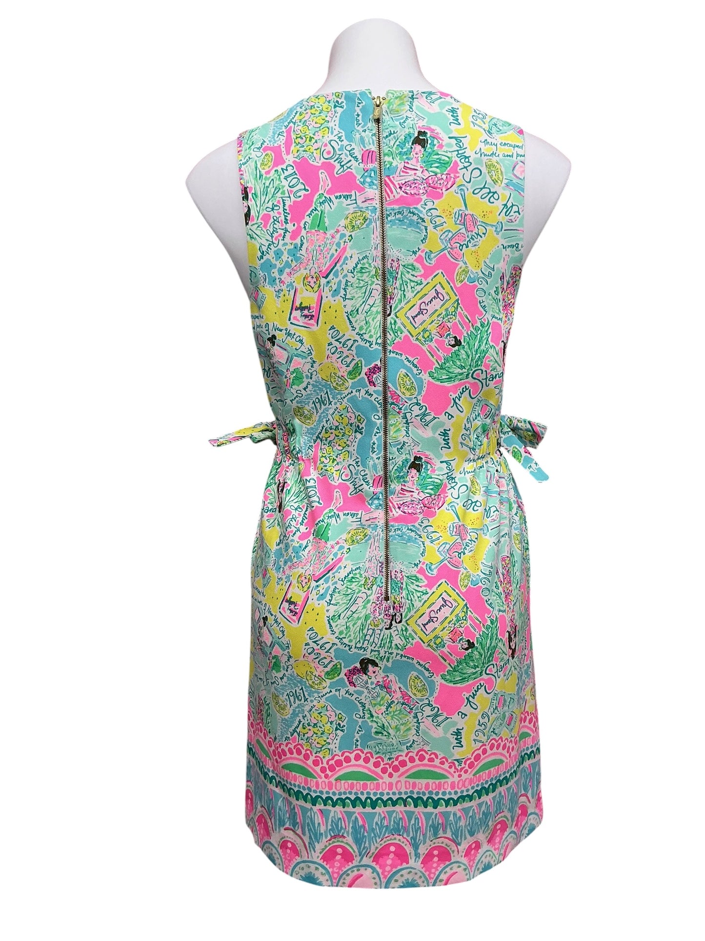 Lilly Pulitzer NWT Marli Stretch Shift Dress Multi Pop Up In The Beginning Engineered Dress - Size 6