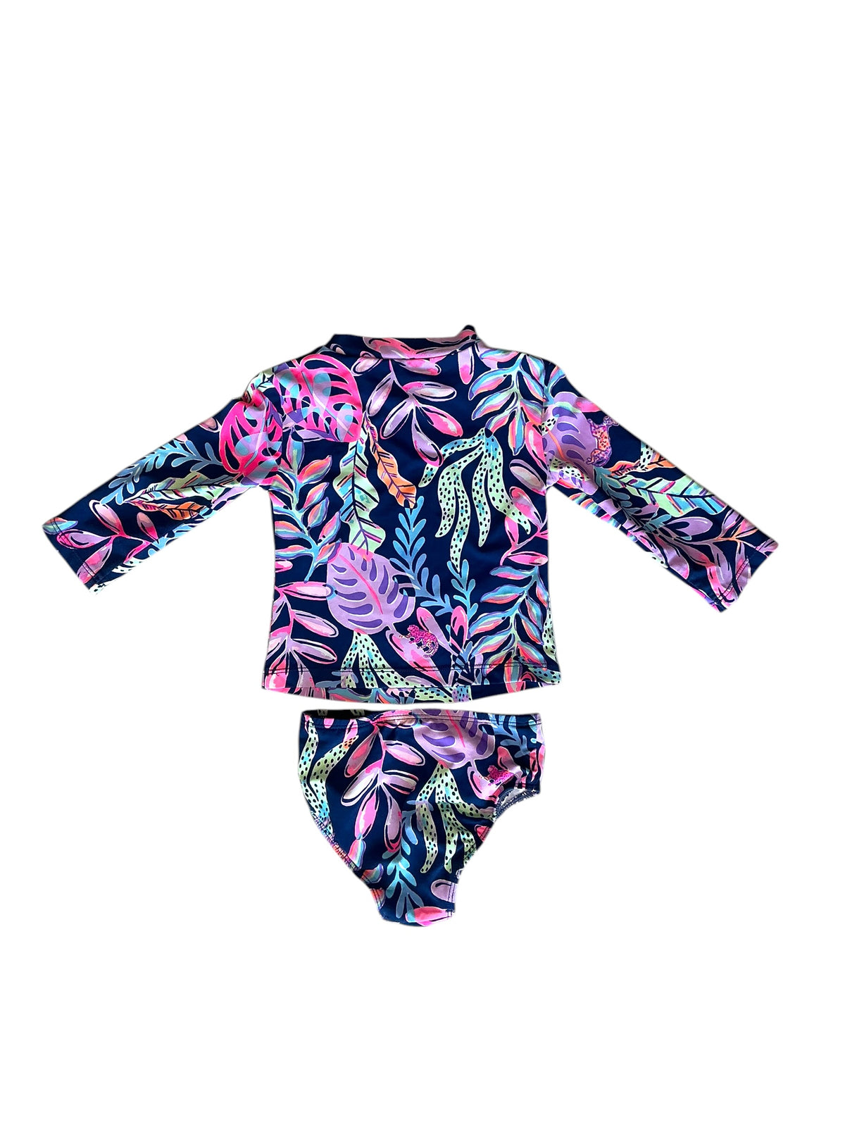 Lilly Pulitzer Girls' Bobby Rashguard Set Blue Horizon Jungle Sunrise ...