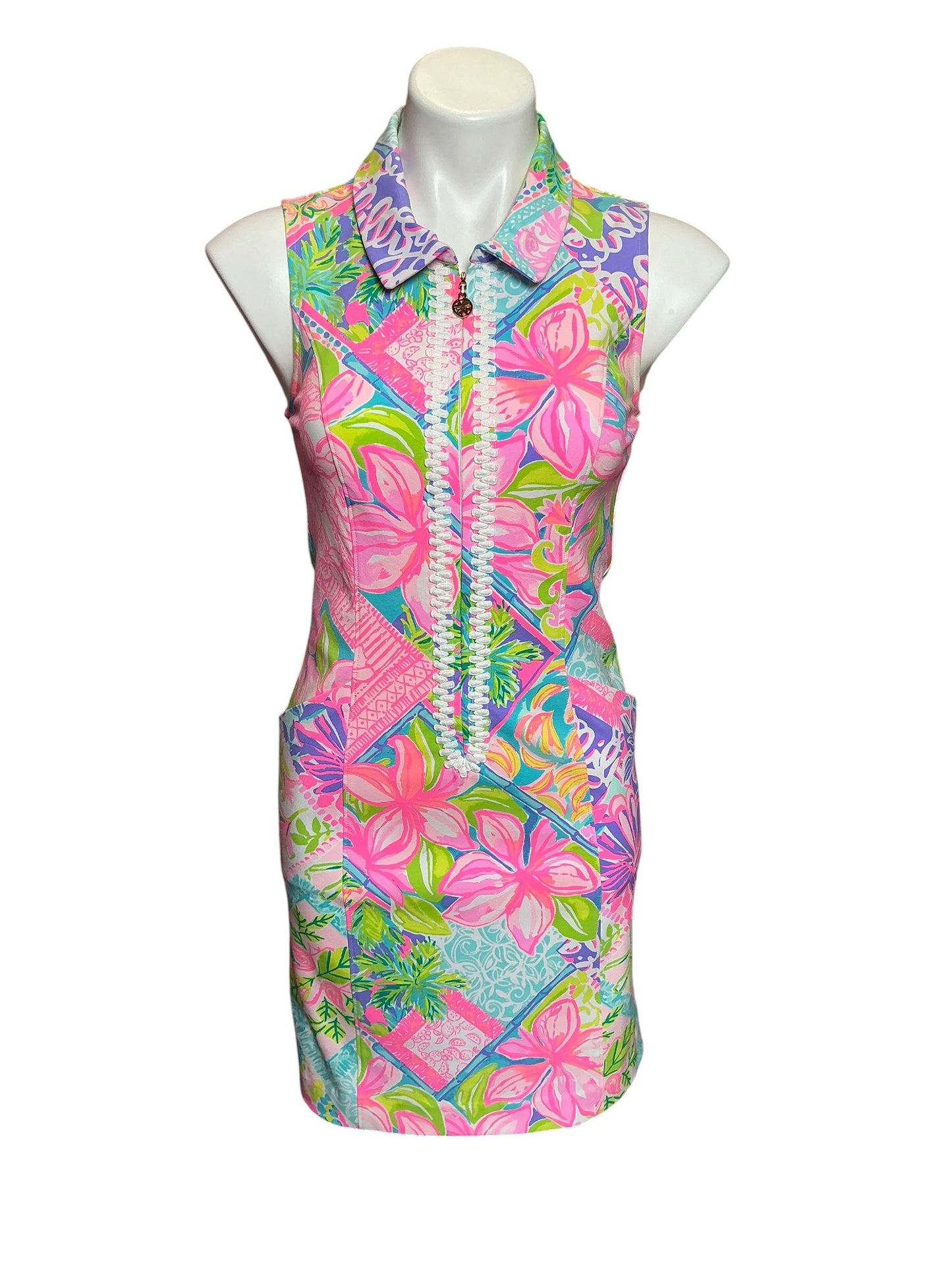 Lilly Pulitzer Luxletic Esmae Dress Block Party - Size 00