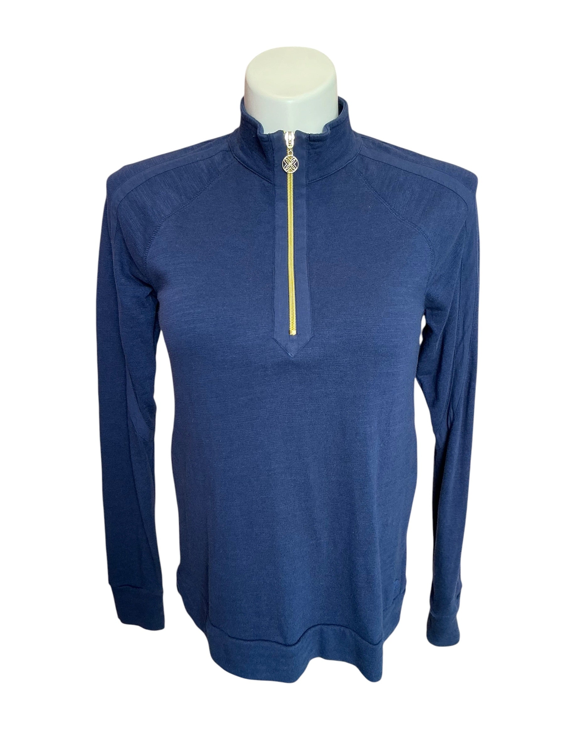 Lilly Pulitzer Ashlee Half-Zip Pullover Low Tide Navy - Size S