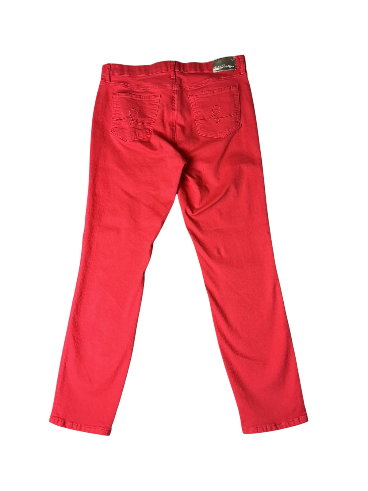 Lilly Pulitzer Worth Straight Jeans Spicy Coral - Size 12