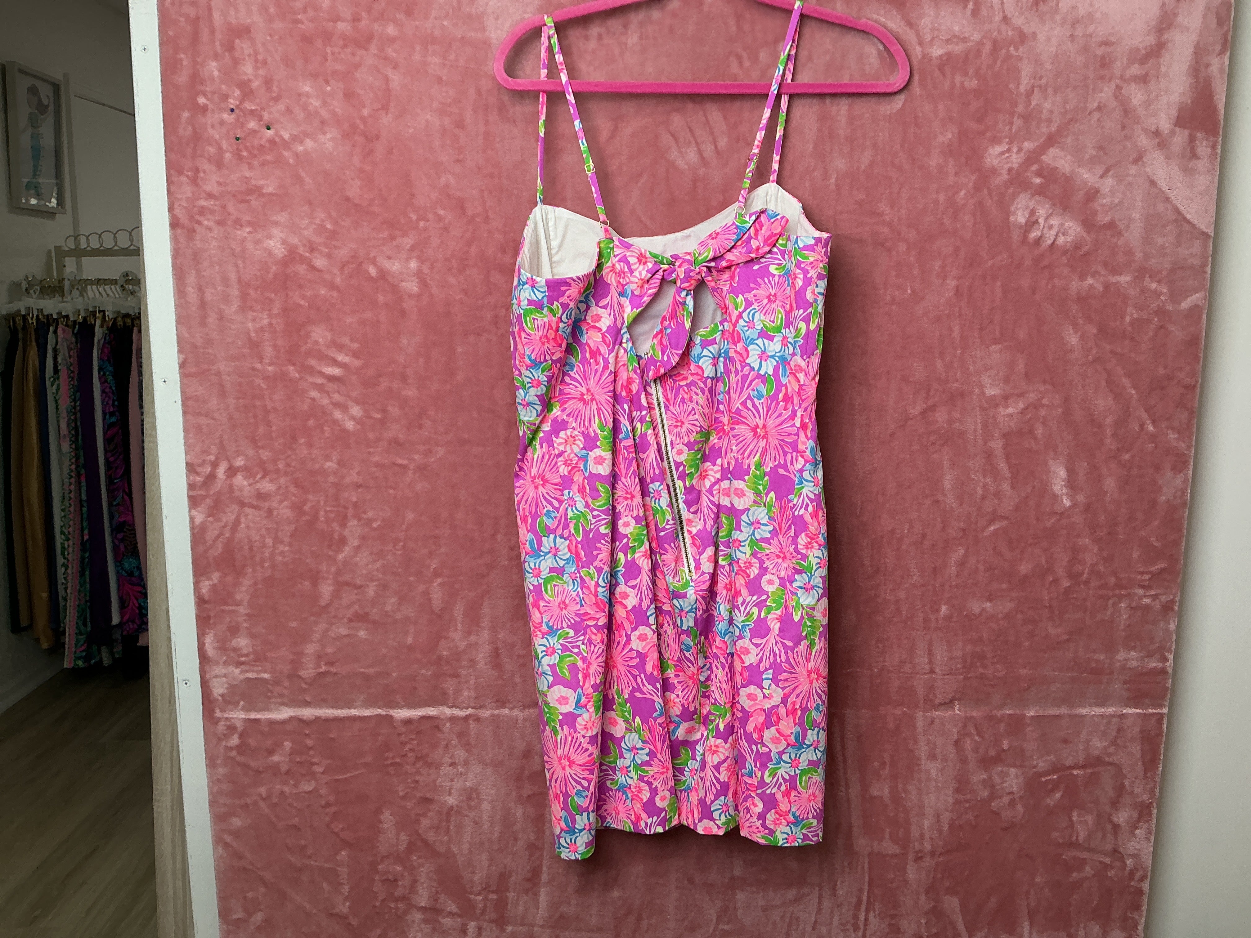 Lilly Pulitzer NWT Shelli Stretch Dress Amethyst Moms The World - Size 16