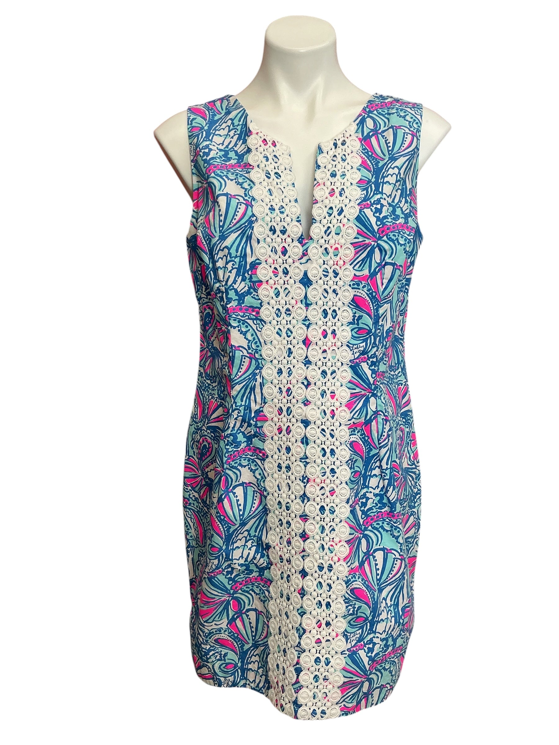 Lilly Pulitzer Target Sleeveless Shift Dress My Fans - Size 16