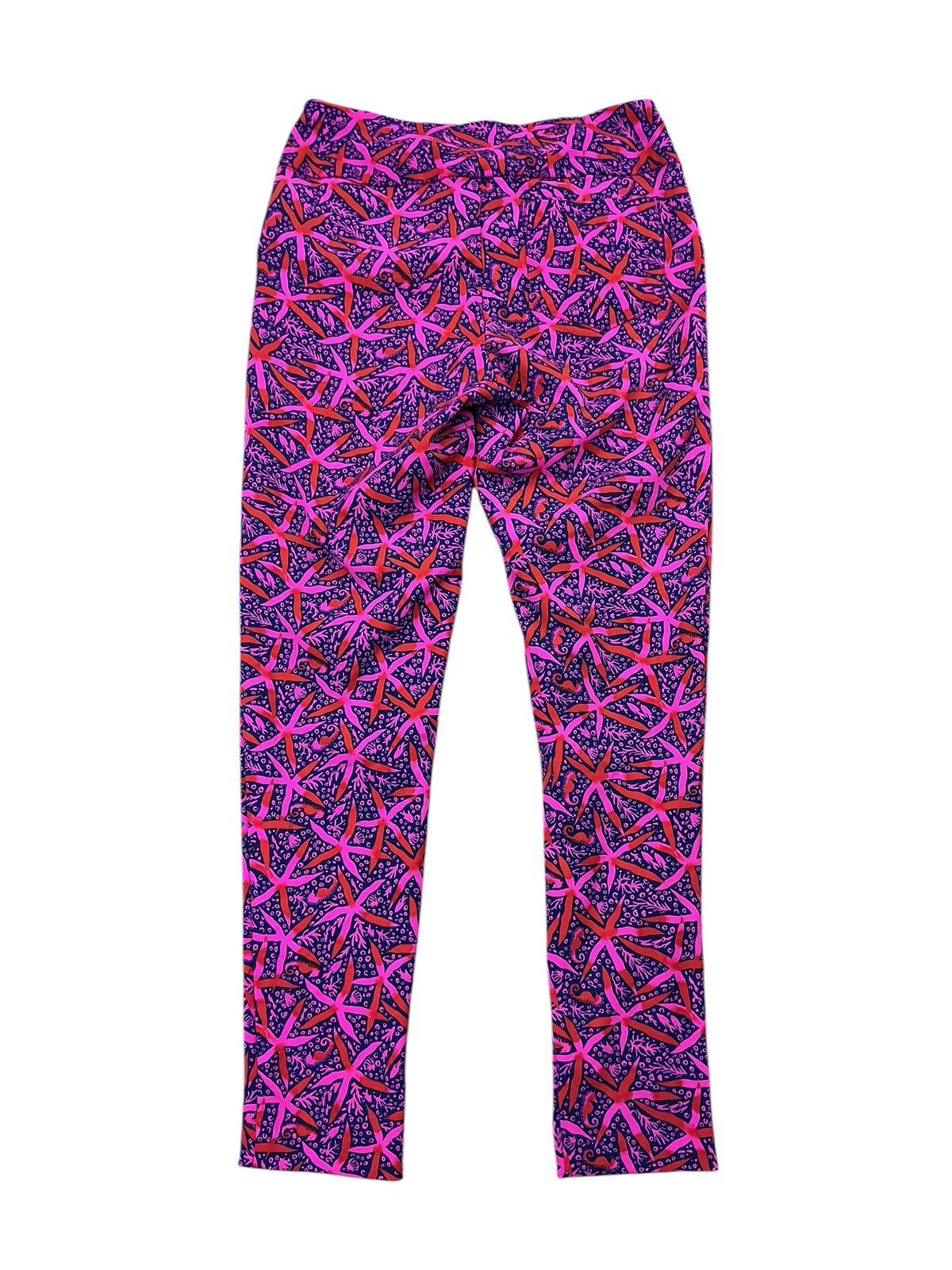 Lilly Pulitzer Mallie Terry Pant in Passion Fruit Pink Star Searching - Size 2