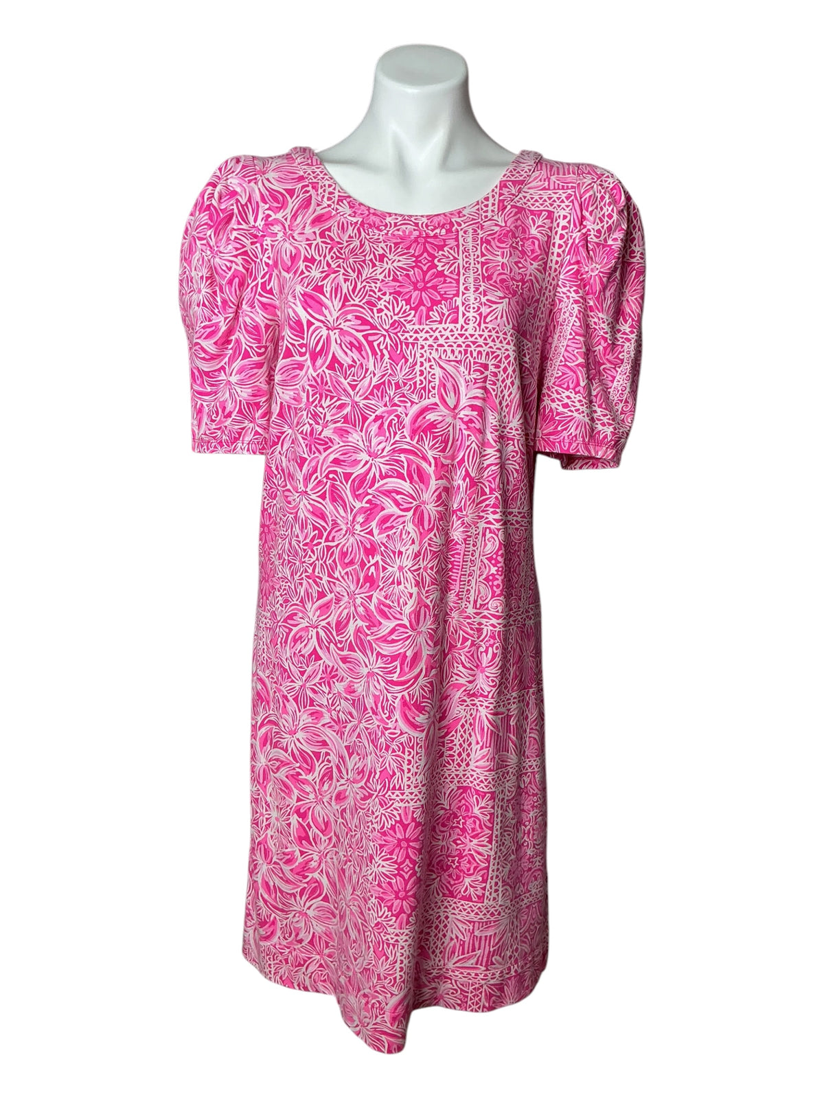 Lilly Pulitzer Harriet Shift Dress Piñata Pink Blooms on the Block - Size L