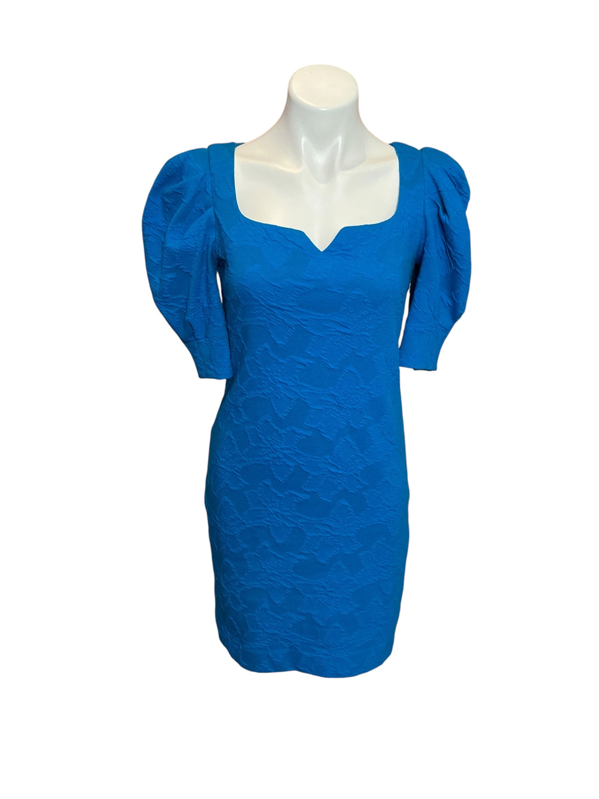 Lilly Pulitzer Feona Elbow Sleeve Dress Teal Bay Knit Pucker Jacquard - Size XS