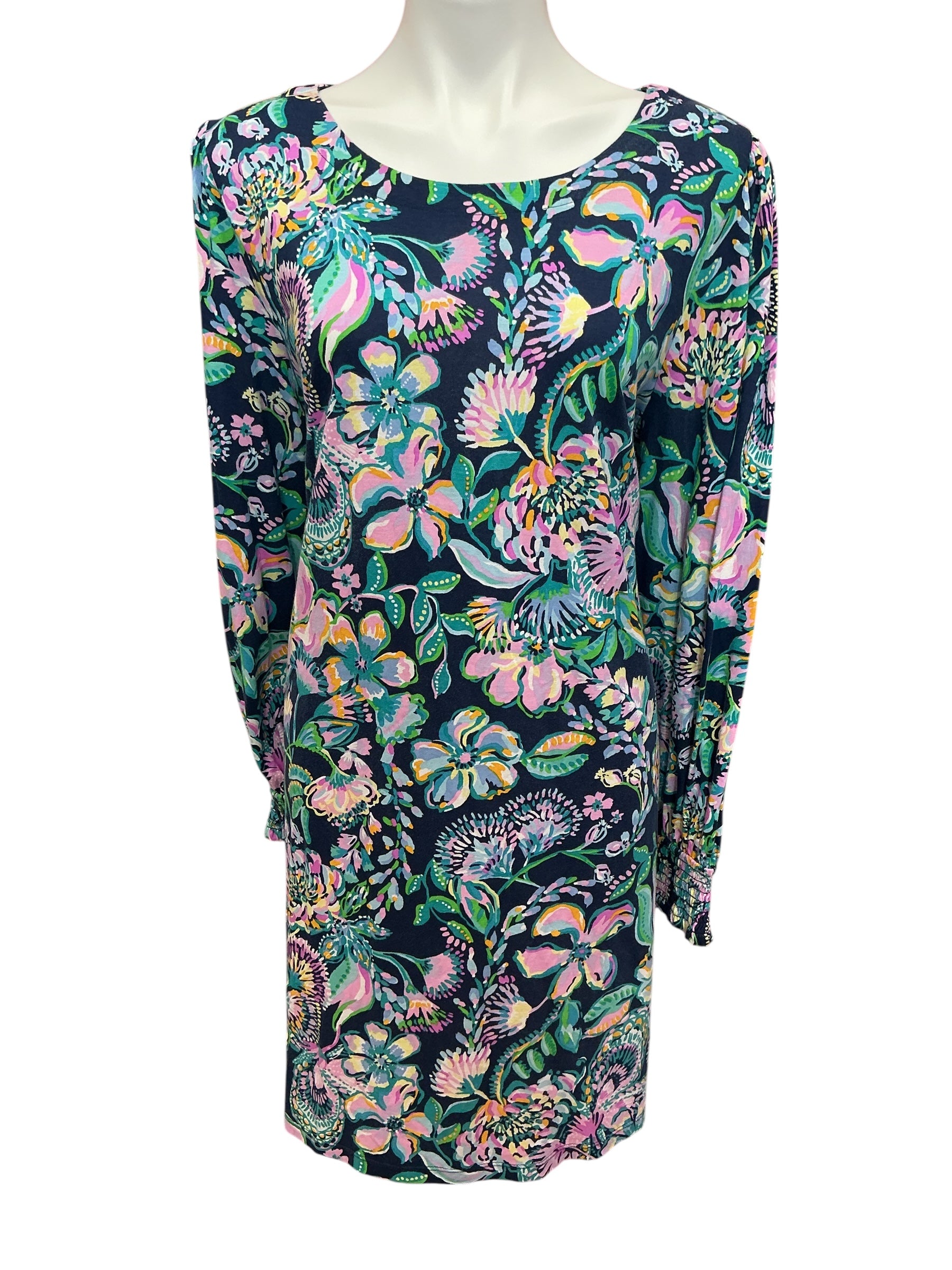 Lilly Pulitzer Diann Dress High Tide Navy Shes Got Sol - Size XXL