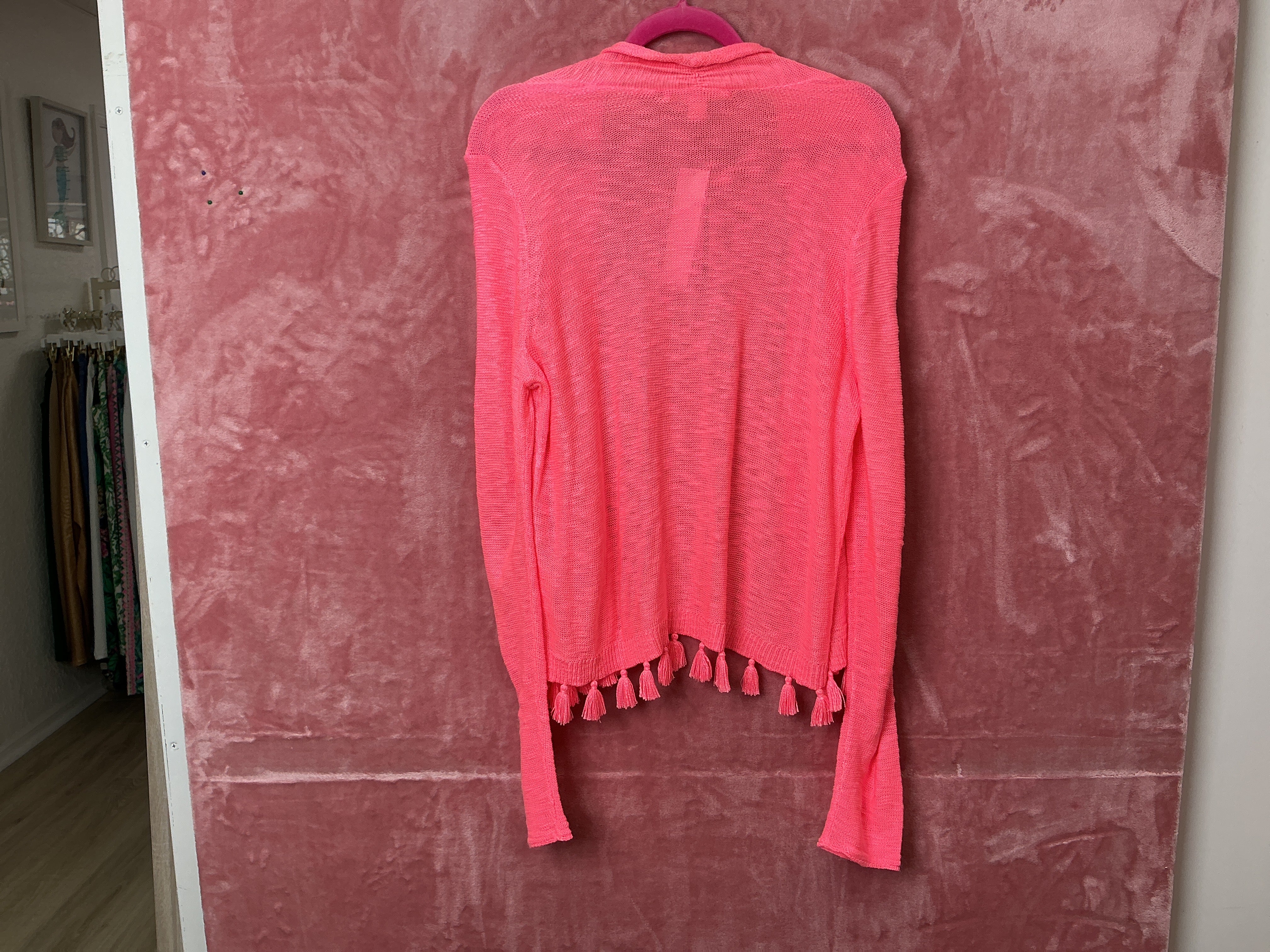 Lilly Pulitzer NWT Faretta Cardigan Lillys Coral - Size XL