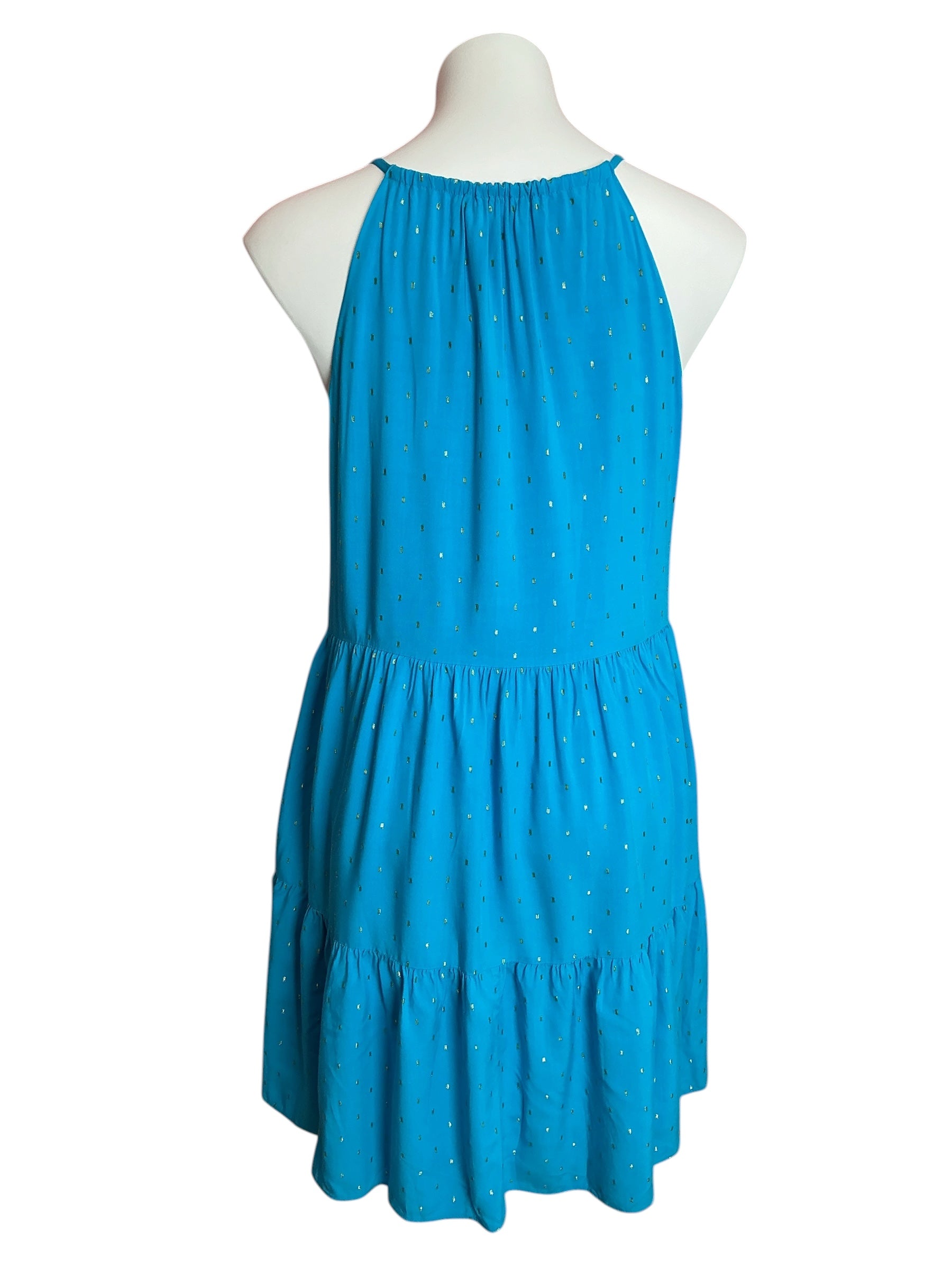 Lilly Pulitzer Litia Swing Dress Formentera Turquoise Metallic Clip - Size S