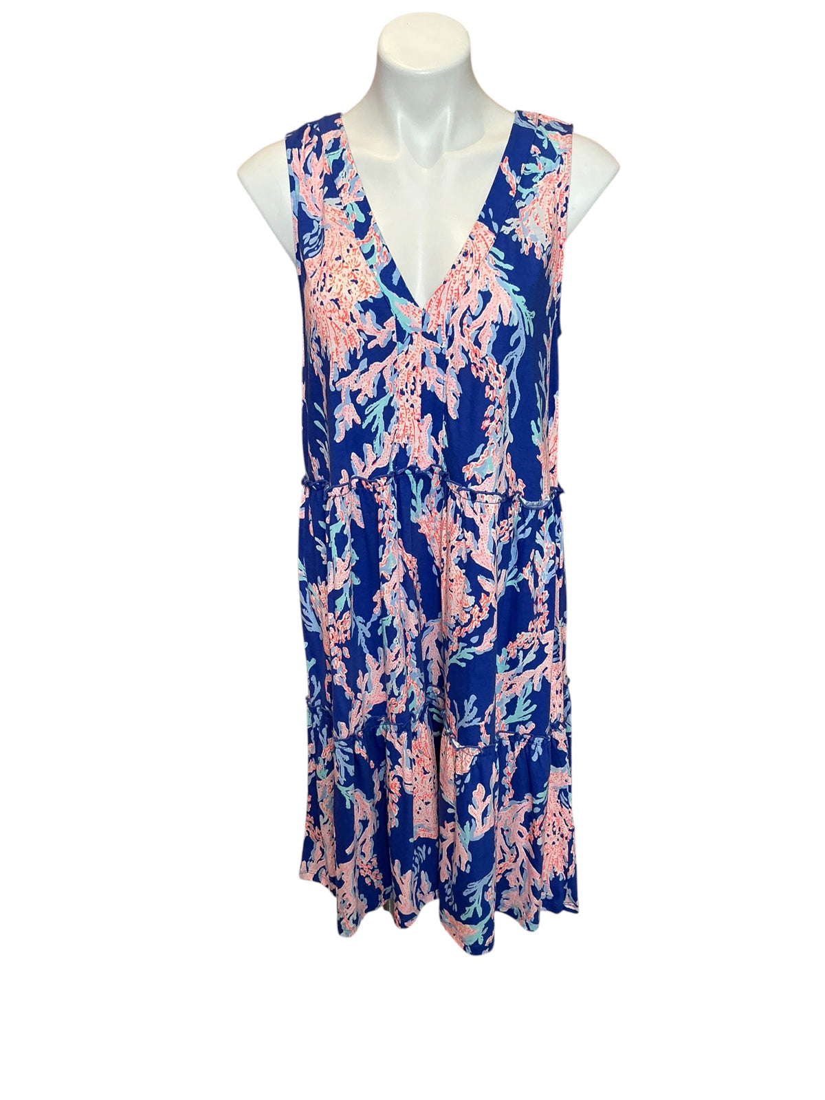 Lilly Pulitzer NWT Lorina Dress Borealis Blue Swim On Over - Size L