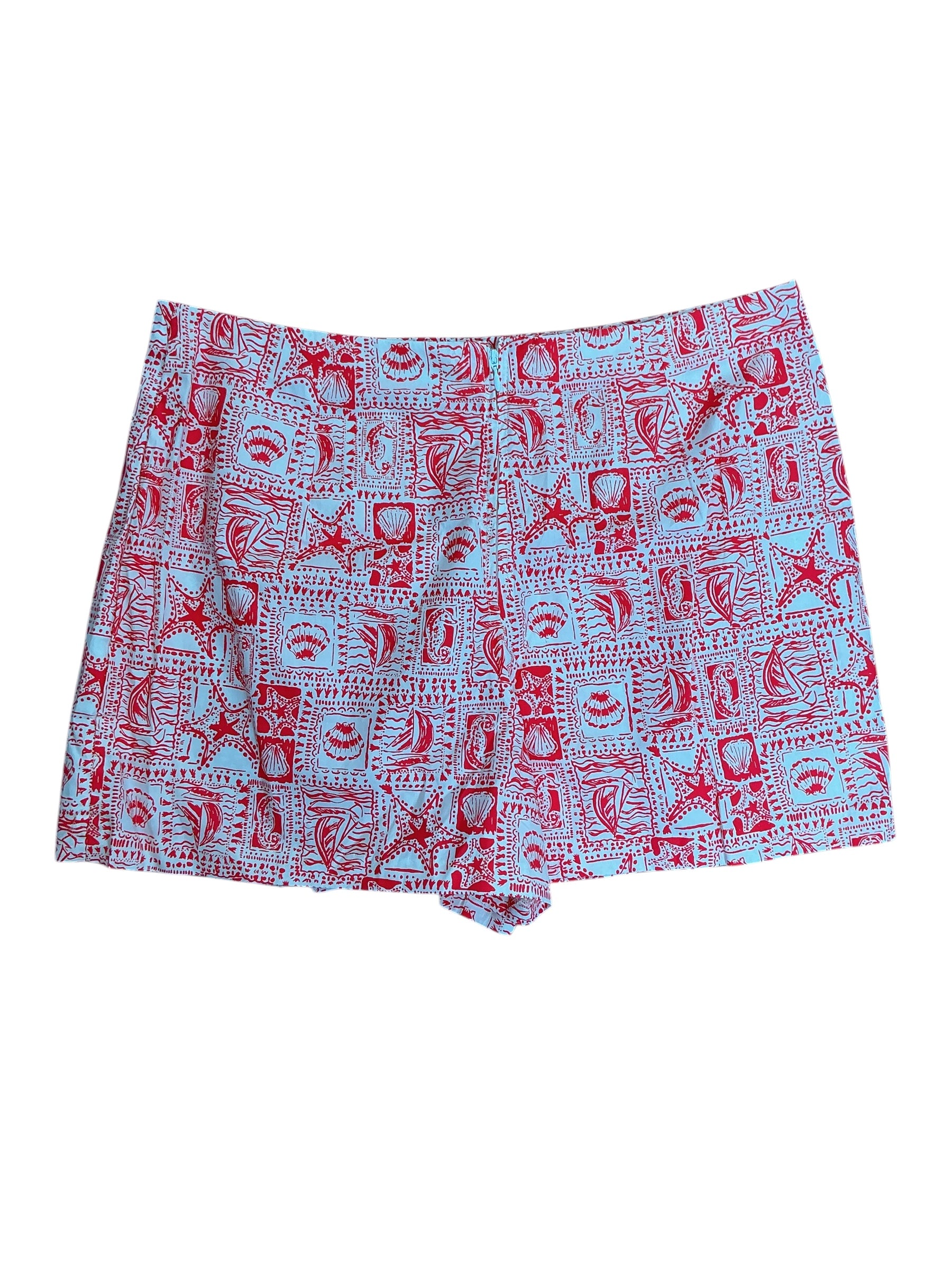Lilly Pulitzer NWT Alicent Mini Skort Mizner Red Seaside Harbour - Size 16