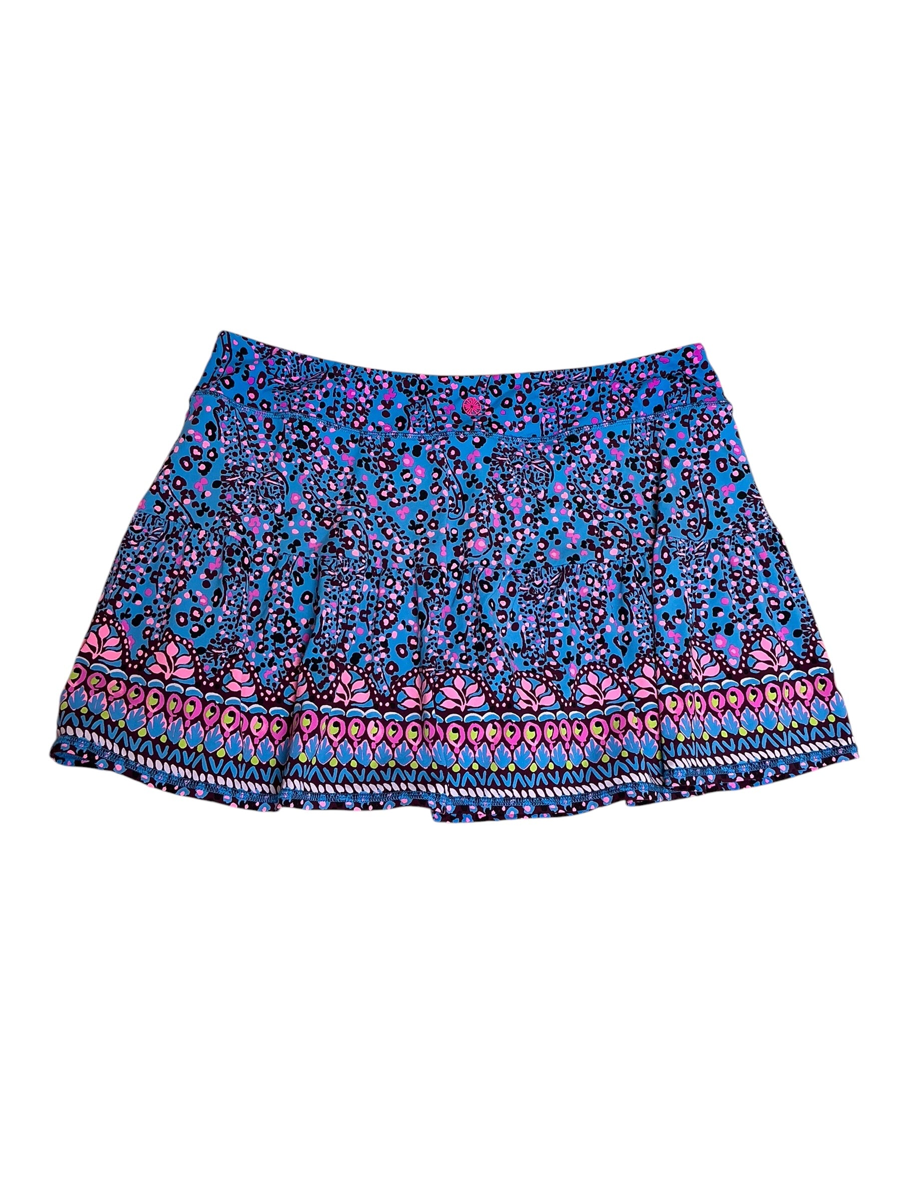 Lilly Pulitzer Luxletic Active Gardenia Skort Growl and Prowl - Size L