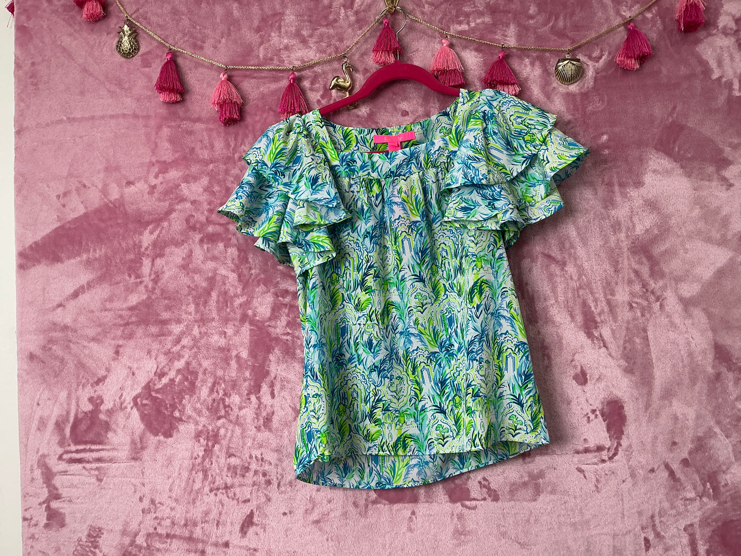 Lilly Pulitzer NWT Devina Top Resort White Out To Play - Size XXS