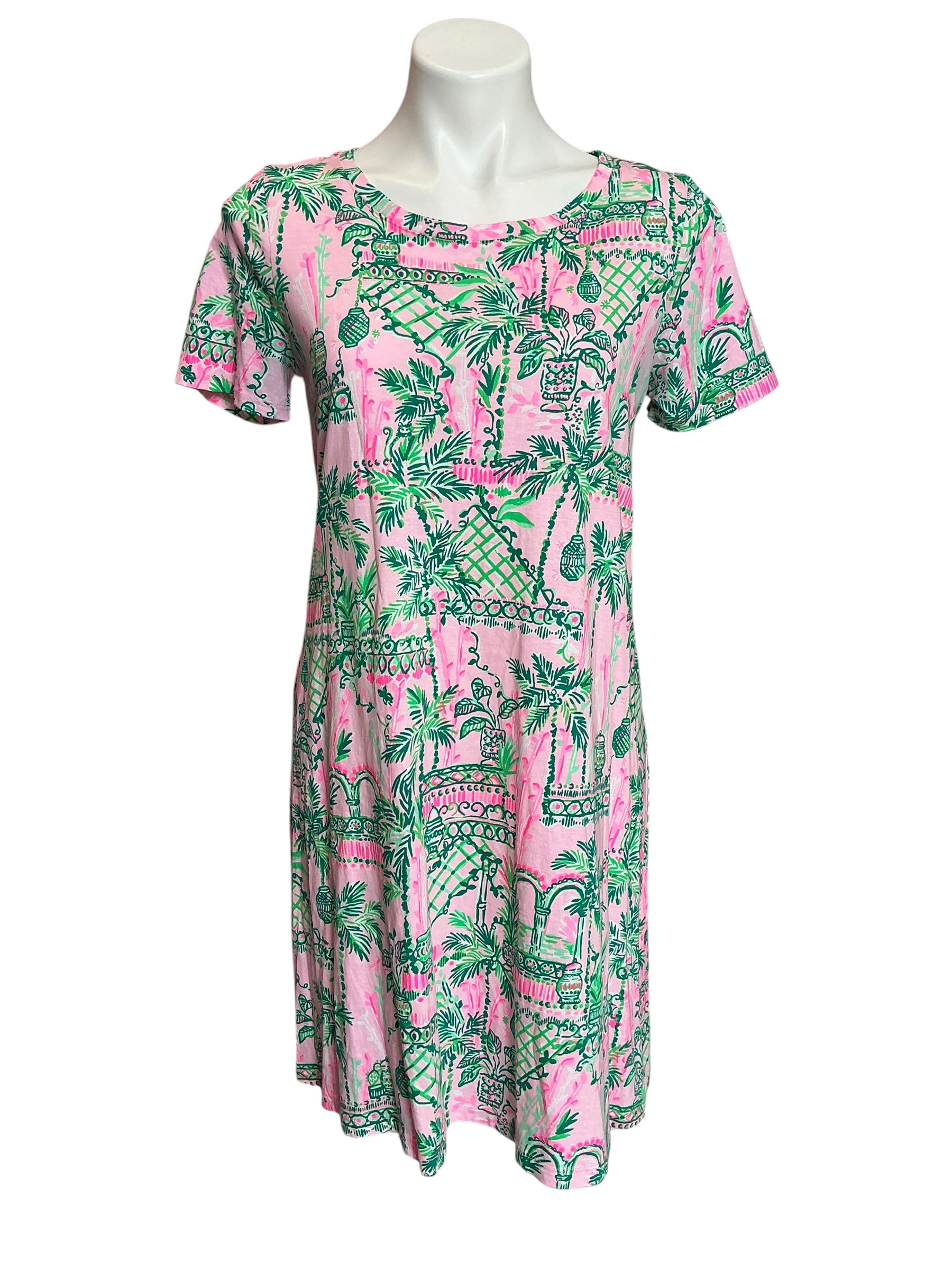 Lilly Pulitzer Cody T-Shirt Dress Mandevilla Baby Always Worth It - Size S