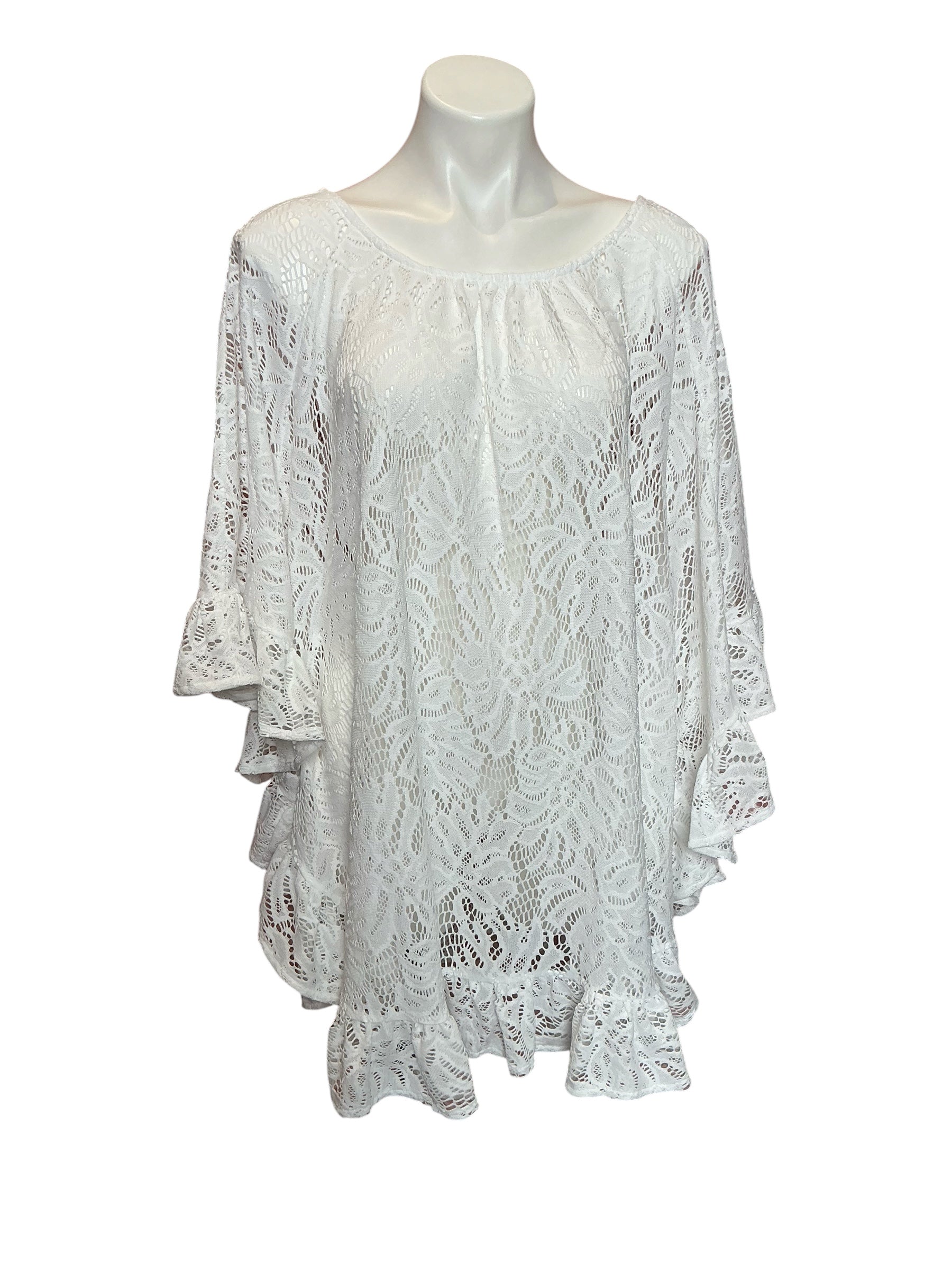 Lilly Pulitzer NWT Atley Coverup Resort White Paradise Found Lace - Size L/XL