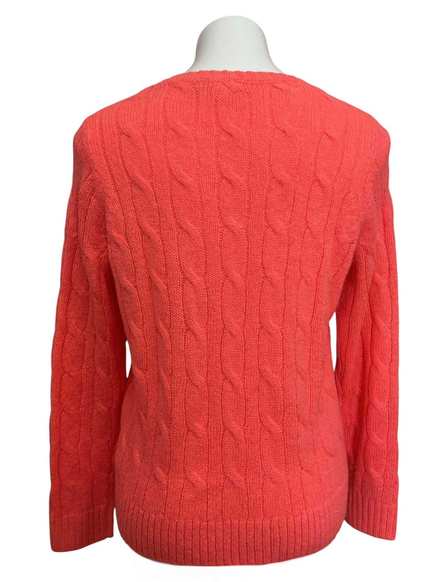 Lilly Pulitzer Dario Cable Knit Sweater Yummy Melon - Size M
