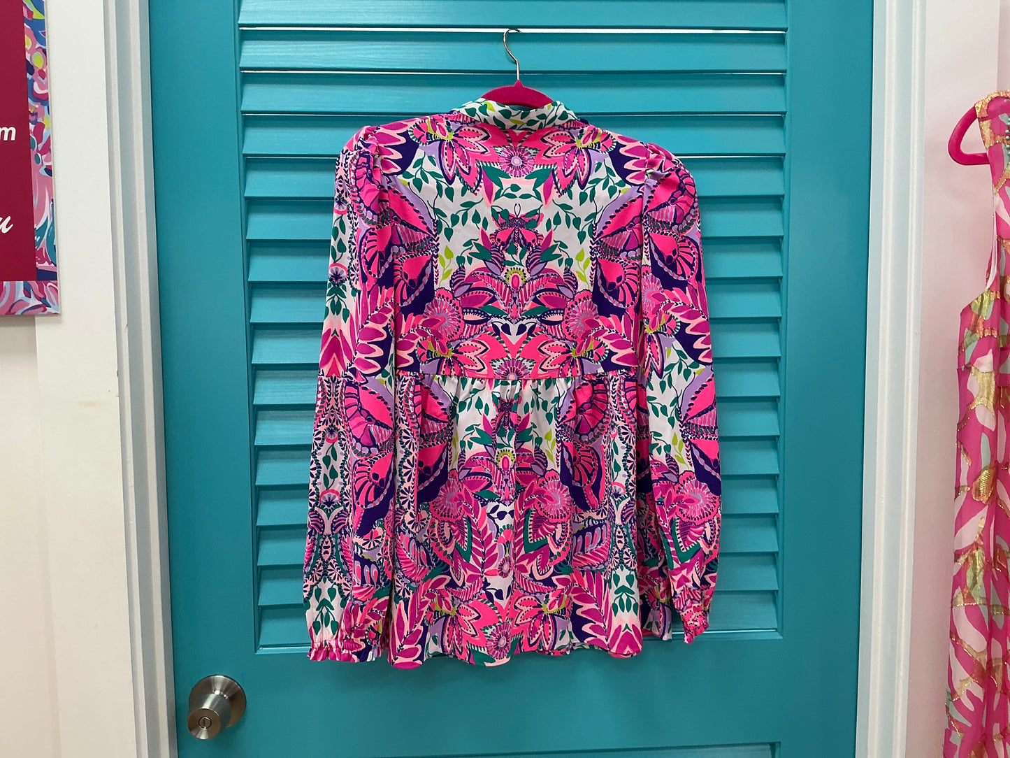 Lilly Pulitzer NWT Winona Stretch Tunic Resort White She’s Too Fly Engineere - Size XS