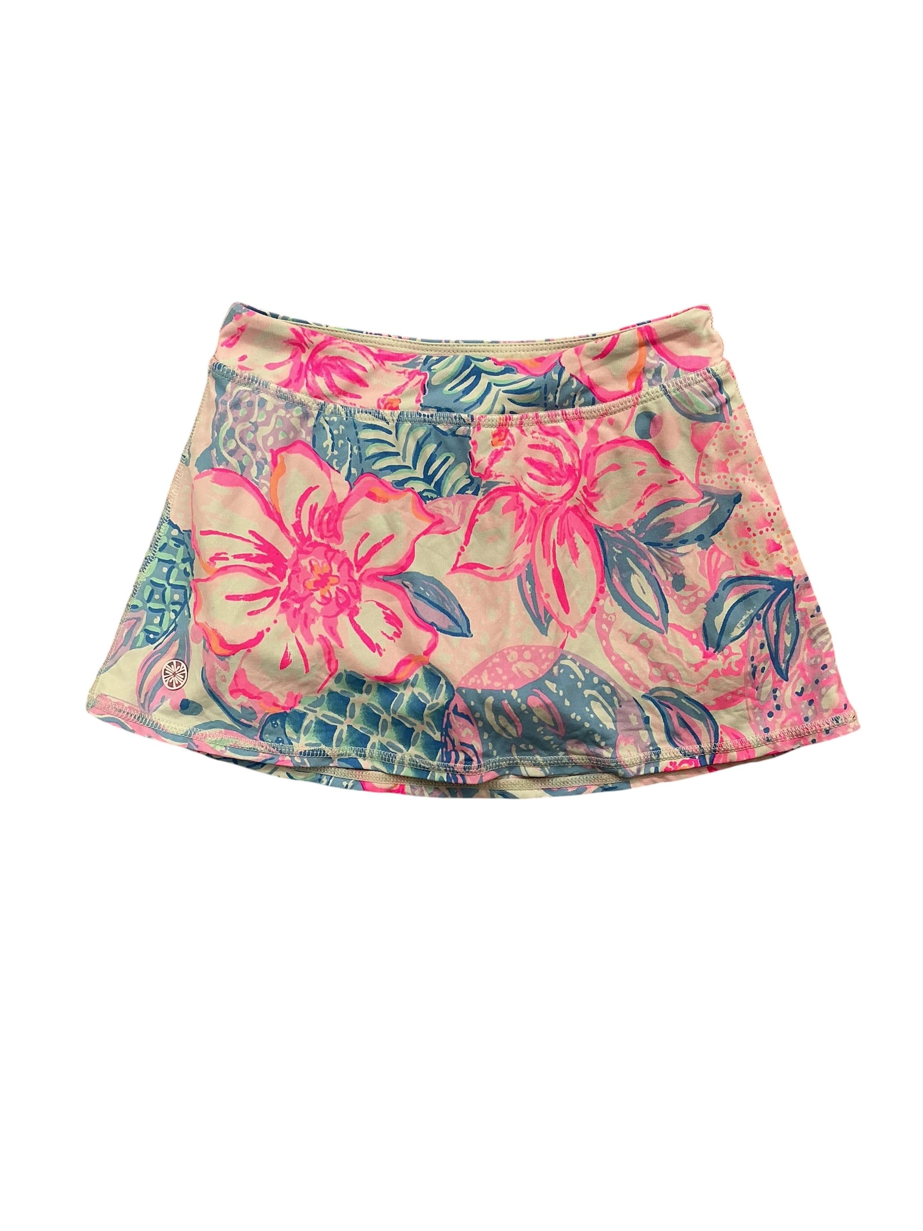 Lilly Pulitzer Kids Girls Luxletic Mini Aila Skort Snappy Turtle - Size S