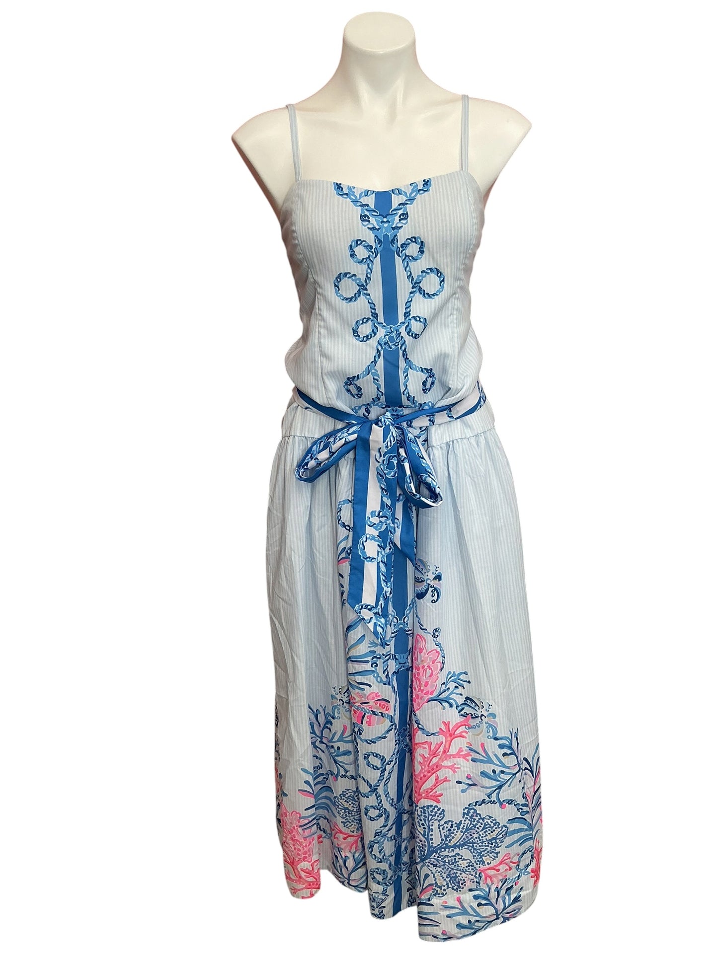 Lilly Pulitzer Saylar Maxi Dress Naut Today Engineered - Size 8