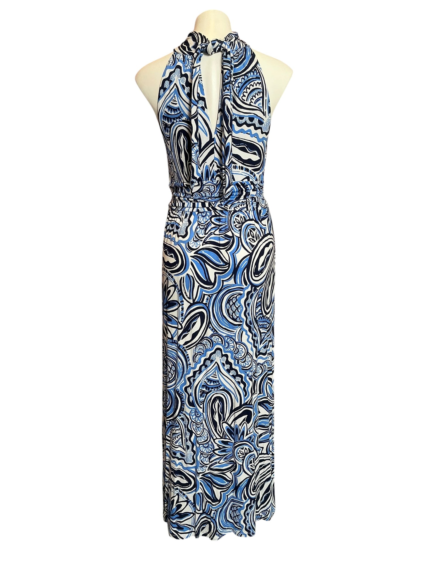 Lilly Pulitzer Wyota Halter Maxi Dress Give It A Whirl - Size M