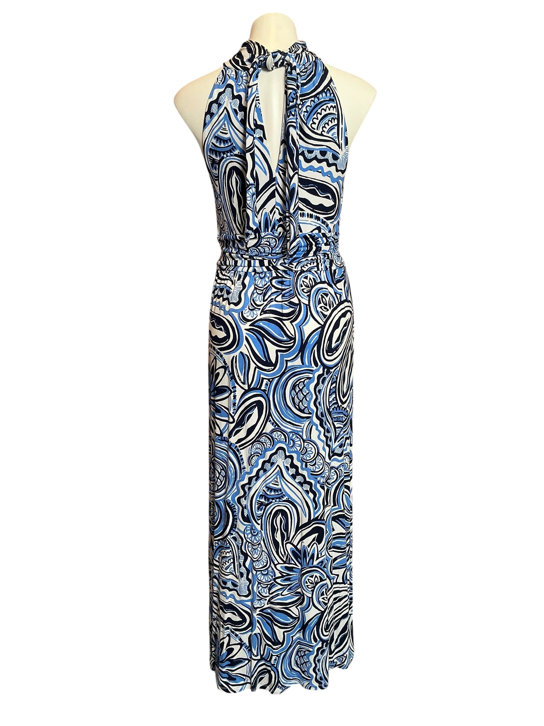 Lilly Pulitzer Wyota Halter Maxi Dress Give It A Whirl - Size M