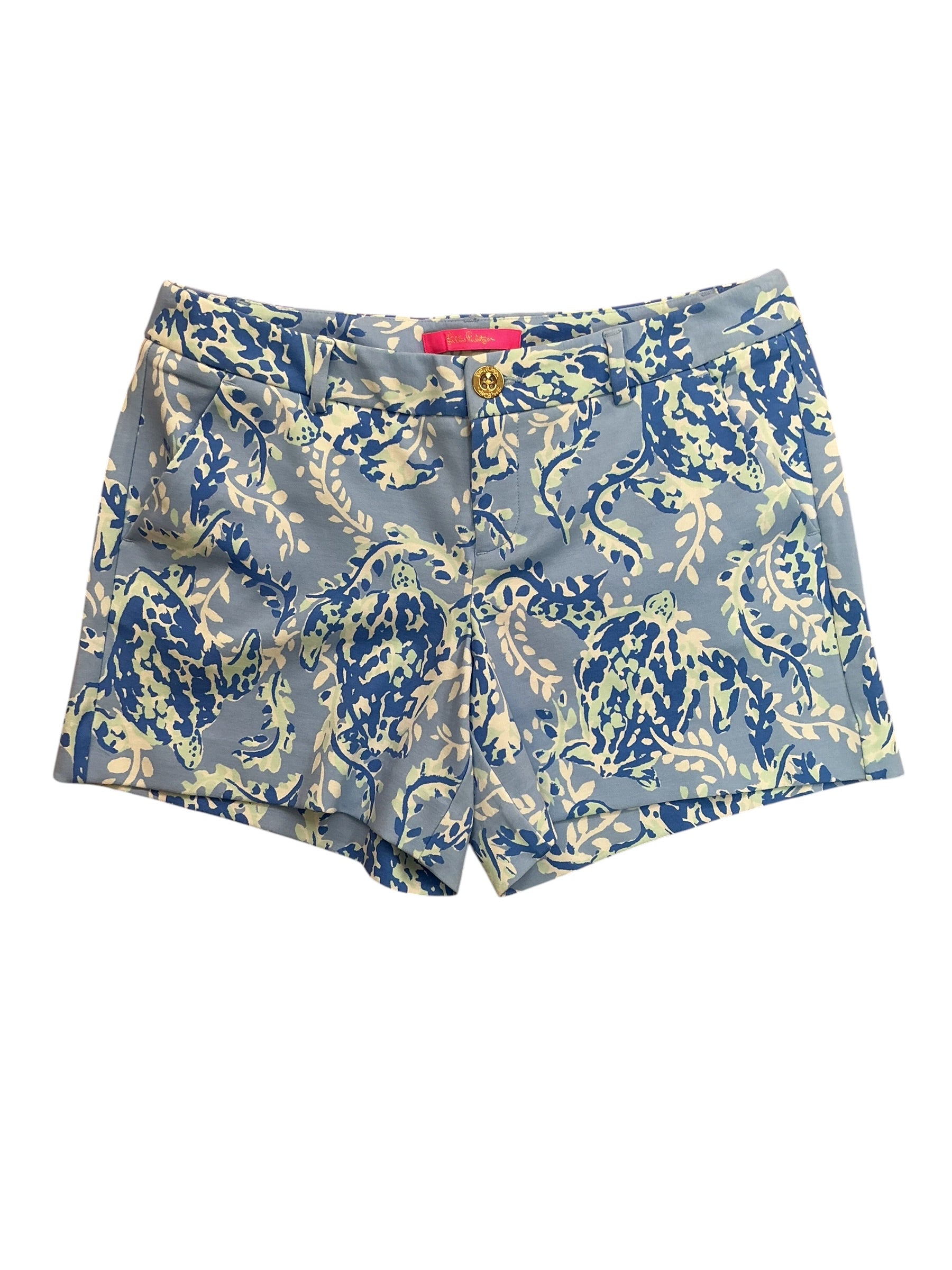 Lilly Pulitzer NWT Callahan Knit Shorts Blue Peri Turtley Awesome - Size 6