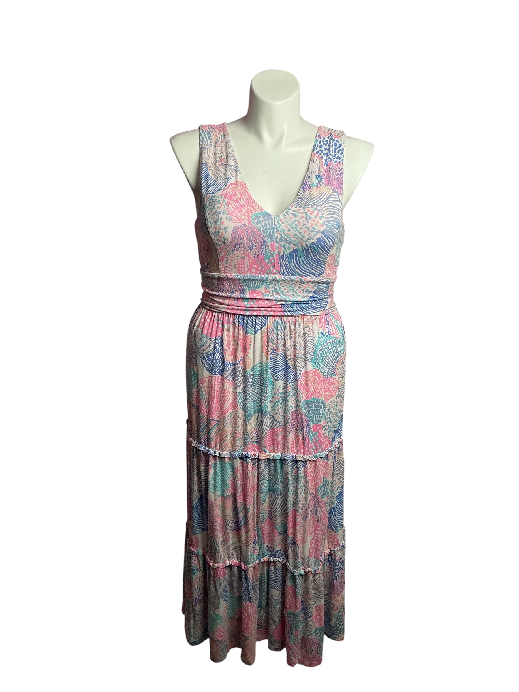 Lilly Pulitzer- Skylar Midi Dress Multi Roar Of The Seas Size L