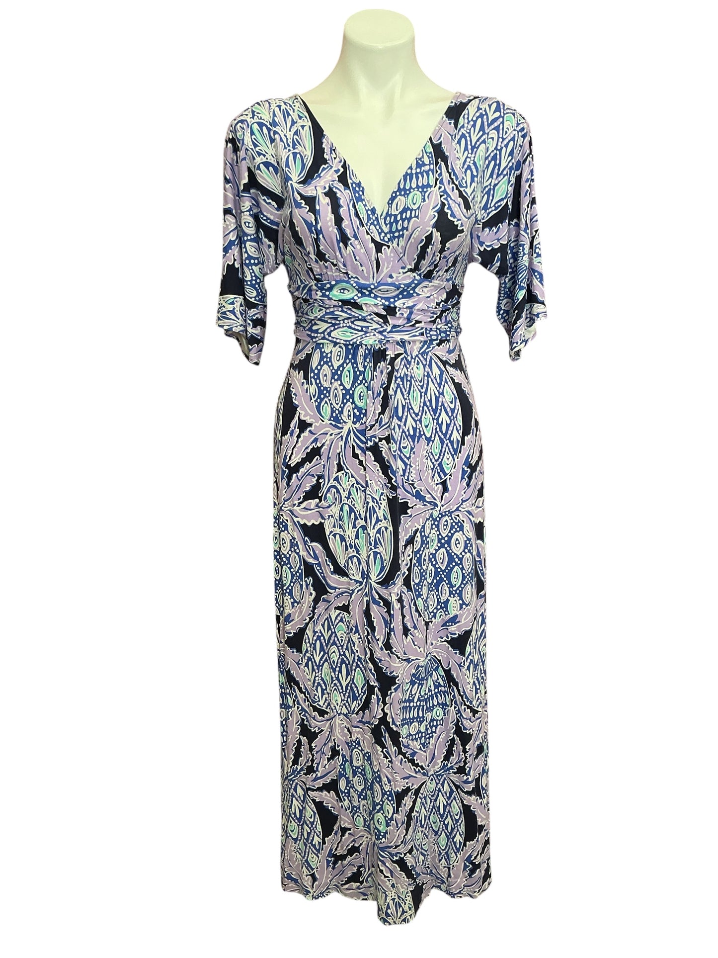 Lilly Pulitzer Parigi Maxi Dress Lilac Verbena Coco Safari - Size XS