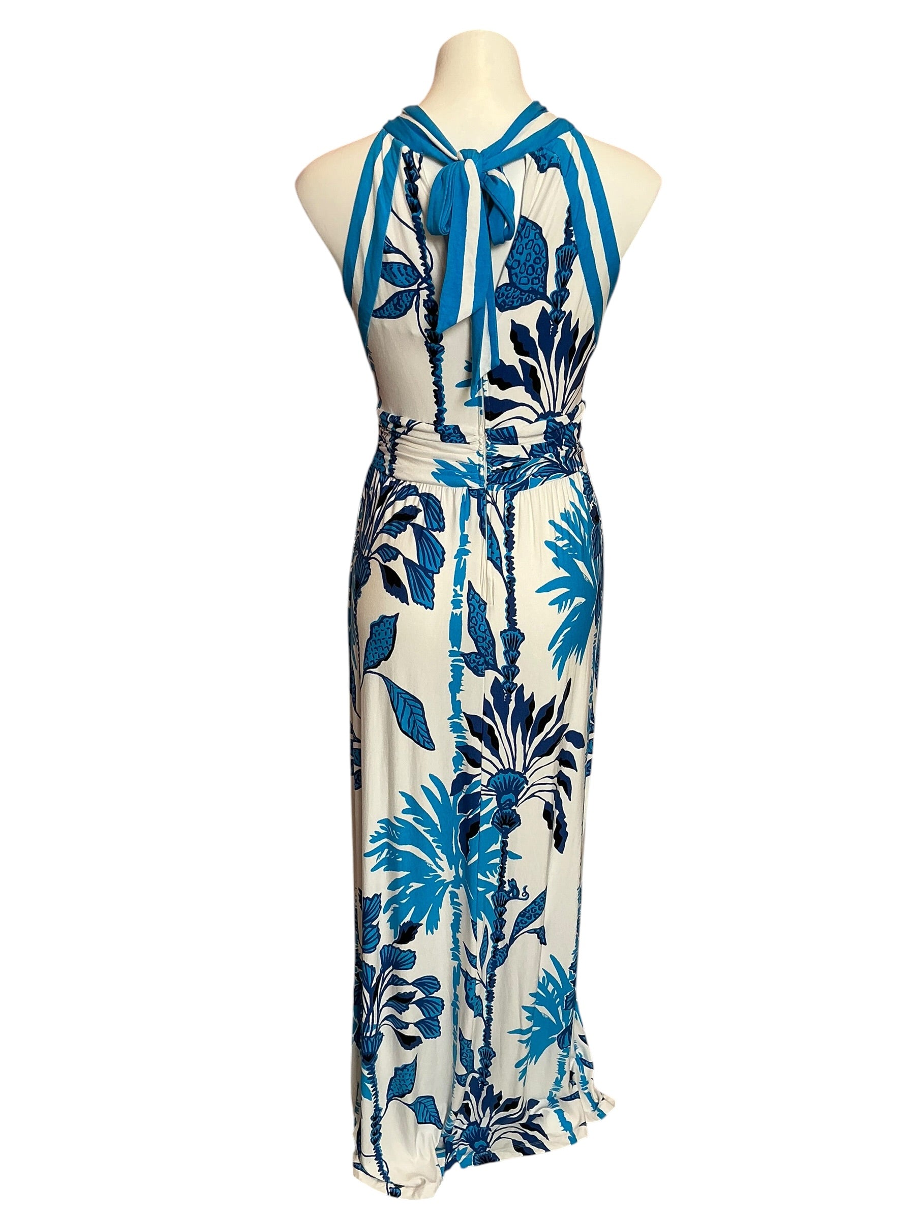 Lilly Pulitzer Devena Halter Maxi Dress Coconut Oversized Swayin In The Breeze - Size 6