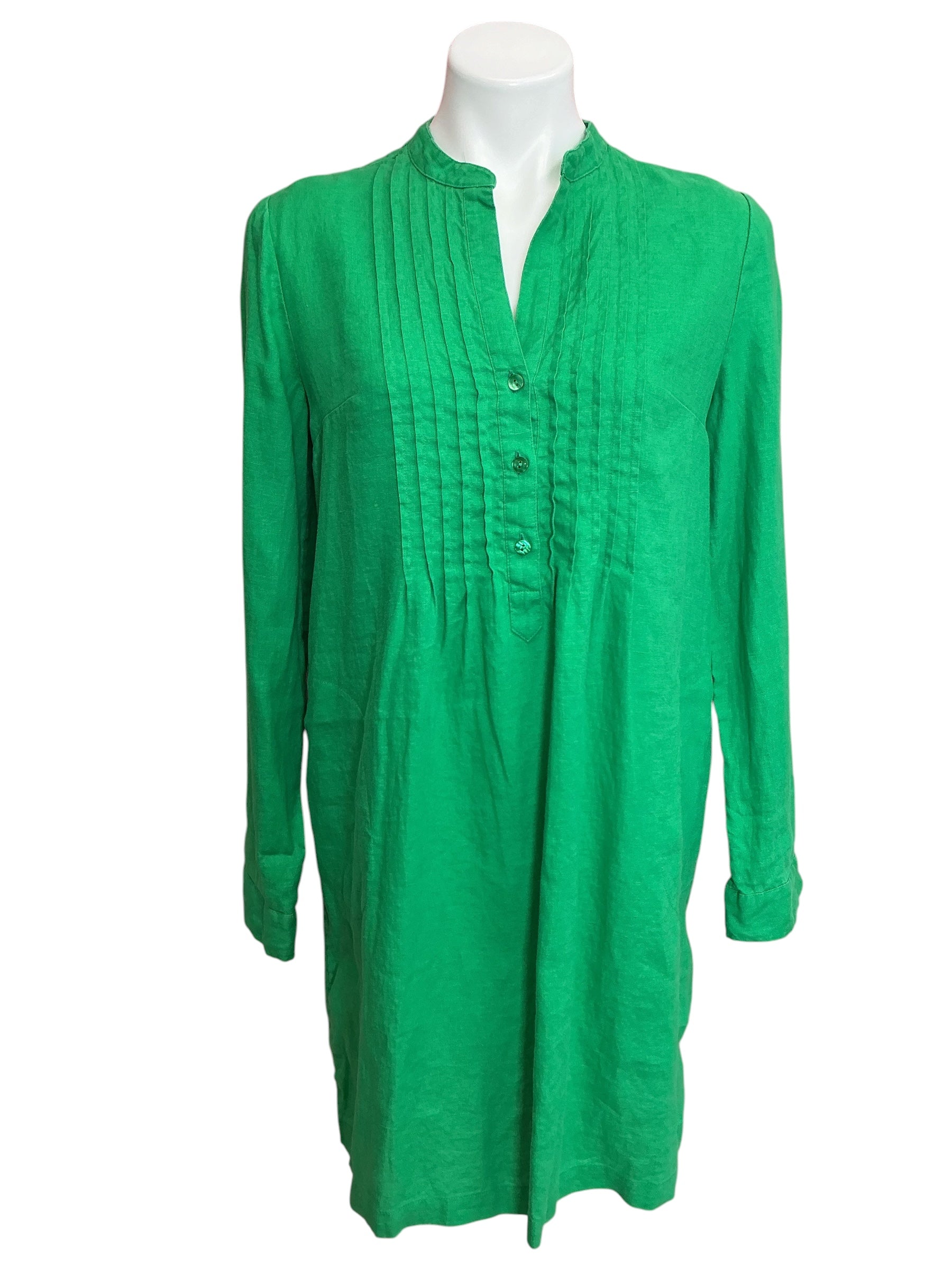 Lilly Pulitzer Rhoda Long Sleeve Popover Dress Brazilian Green - Size 4