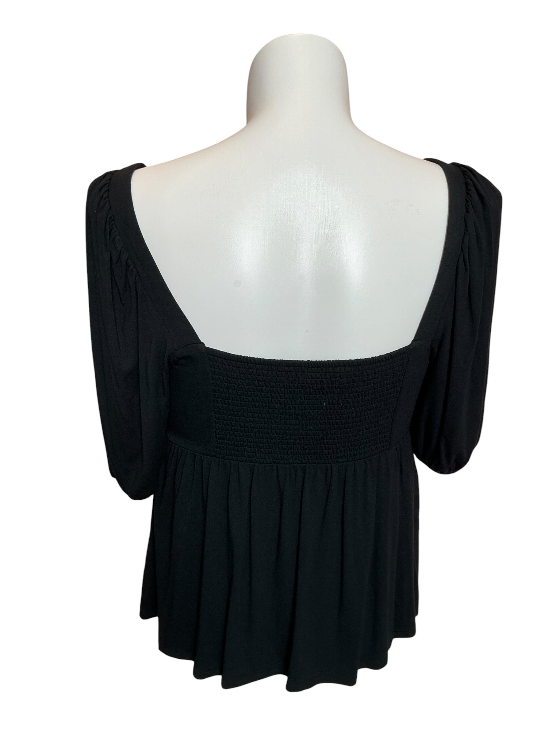Lilly Pulitzer Floriana Knit Top Solid Onyx - Size L