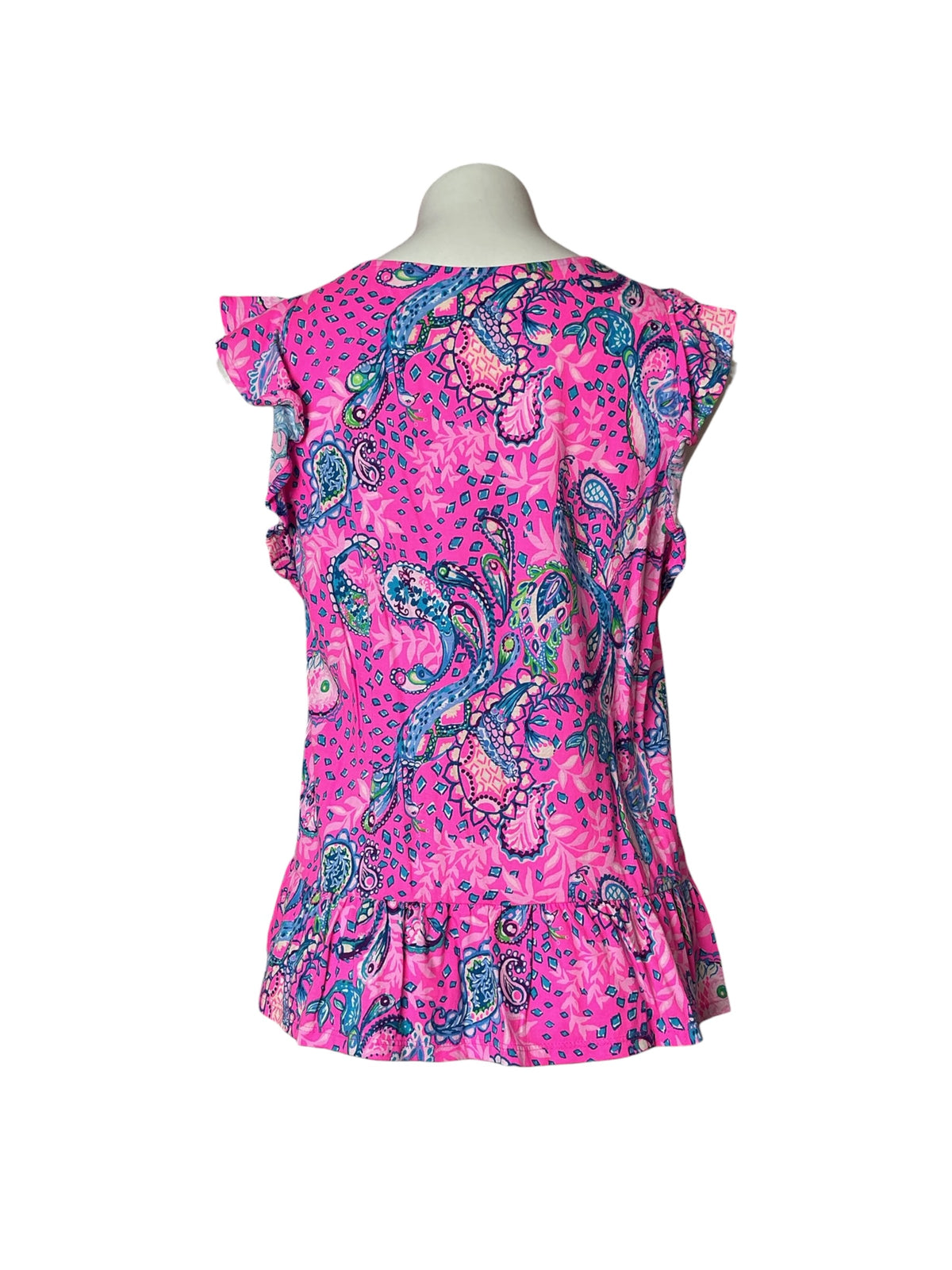 Lilly Pulitzer Lacie Top Plumeria Pink Strut Your Stuff - Size S