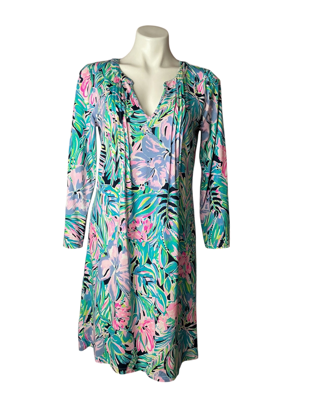 Lilly Pulitzer Aubrey UPF 50+ Dress Multi Bermudaful - Size M