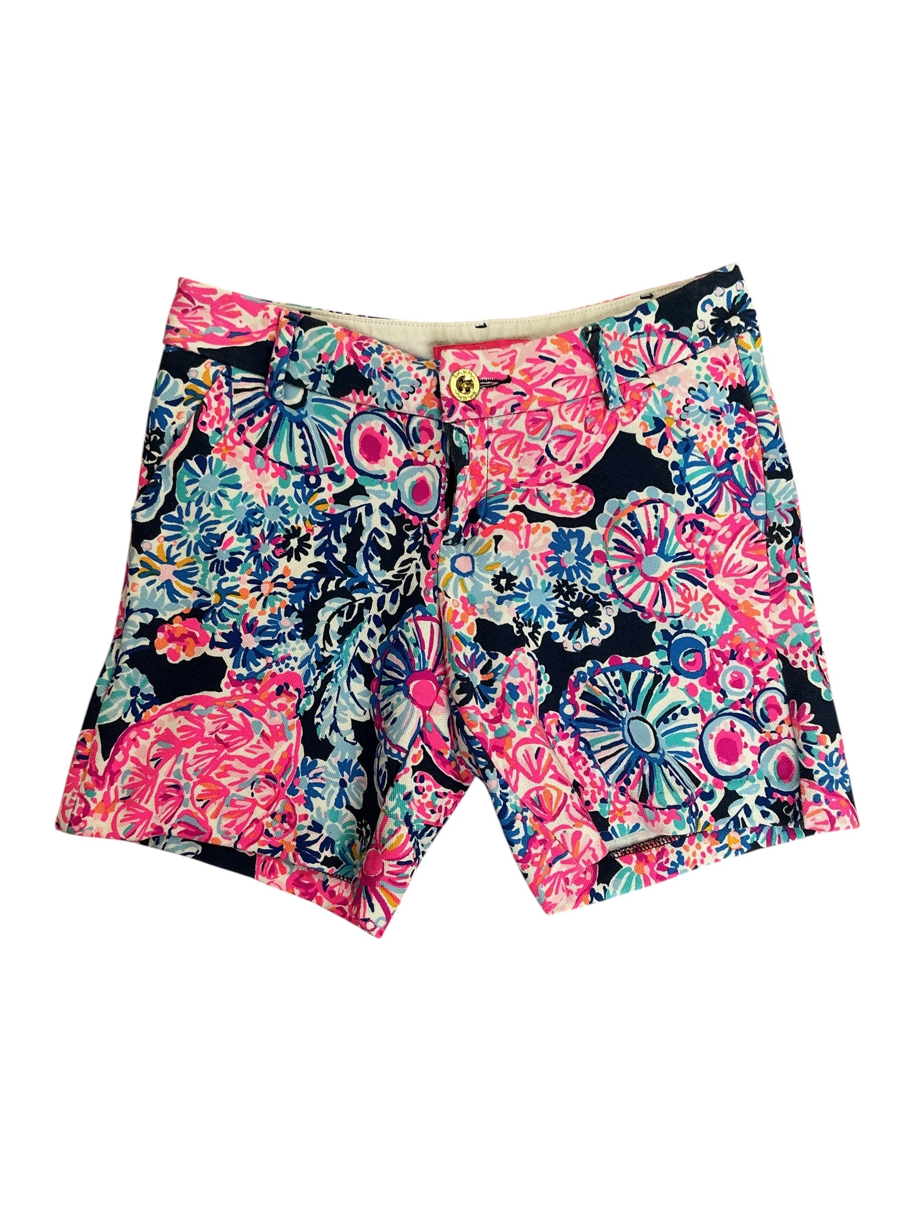 Lilly Pulitzer Jayne Knit Shorts High Tides Good Vibes - Size 00