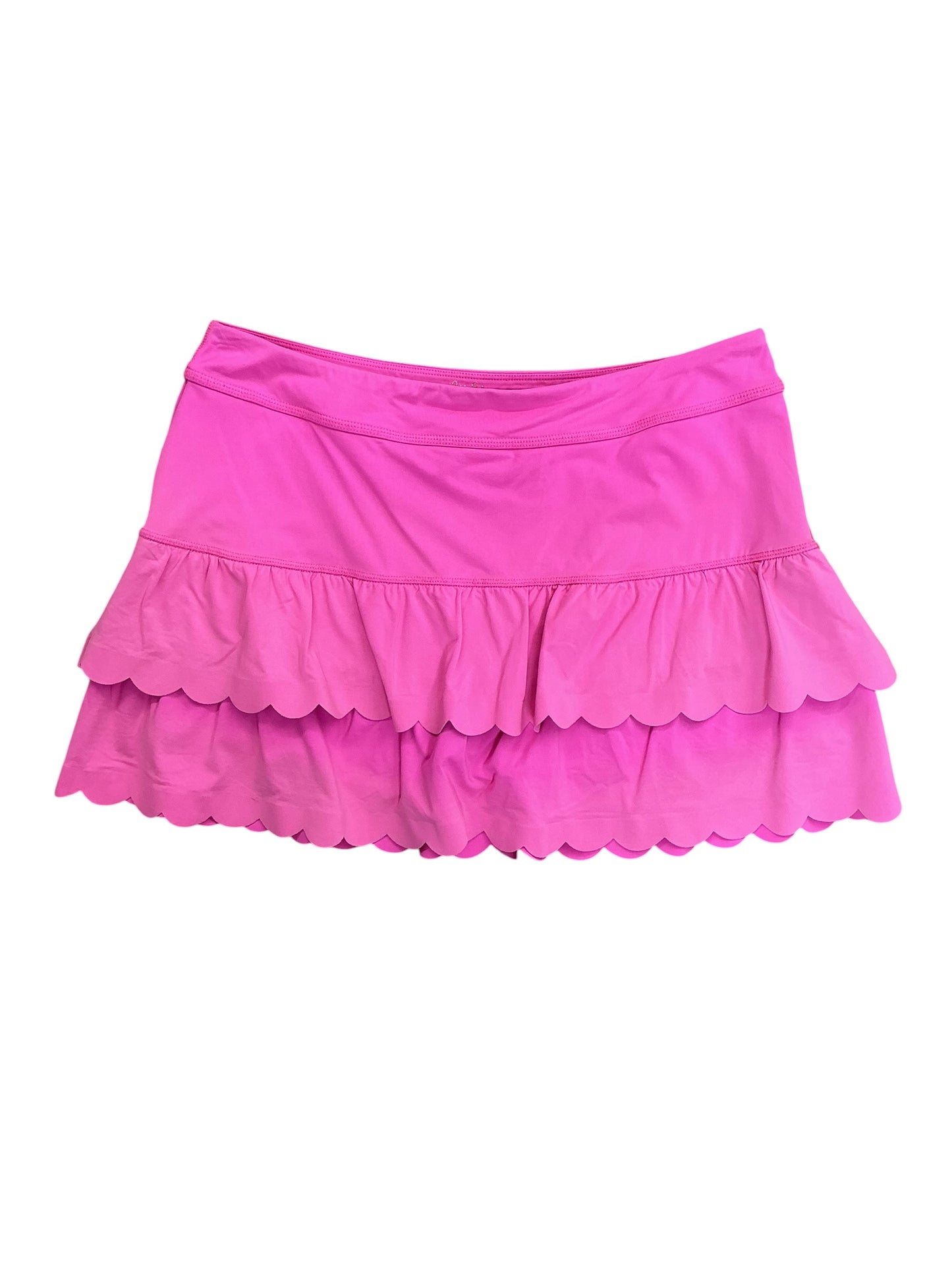 Lilly Pulitzer UPF 50+ Luxletic Miesha Scallop Skort Lipstick Pink - Size L