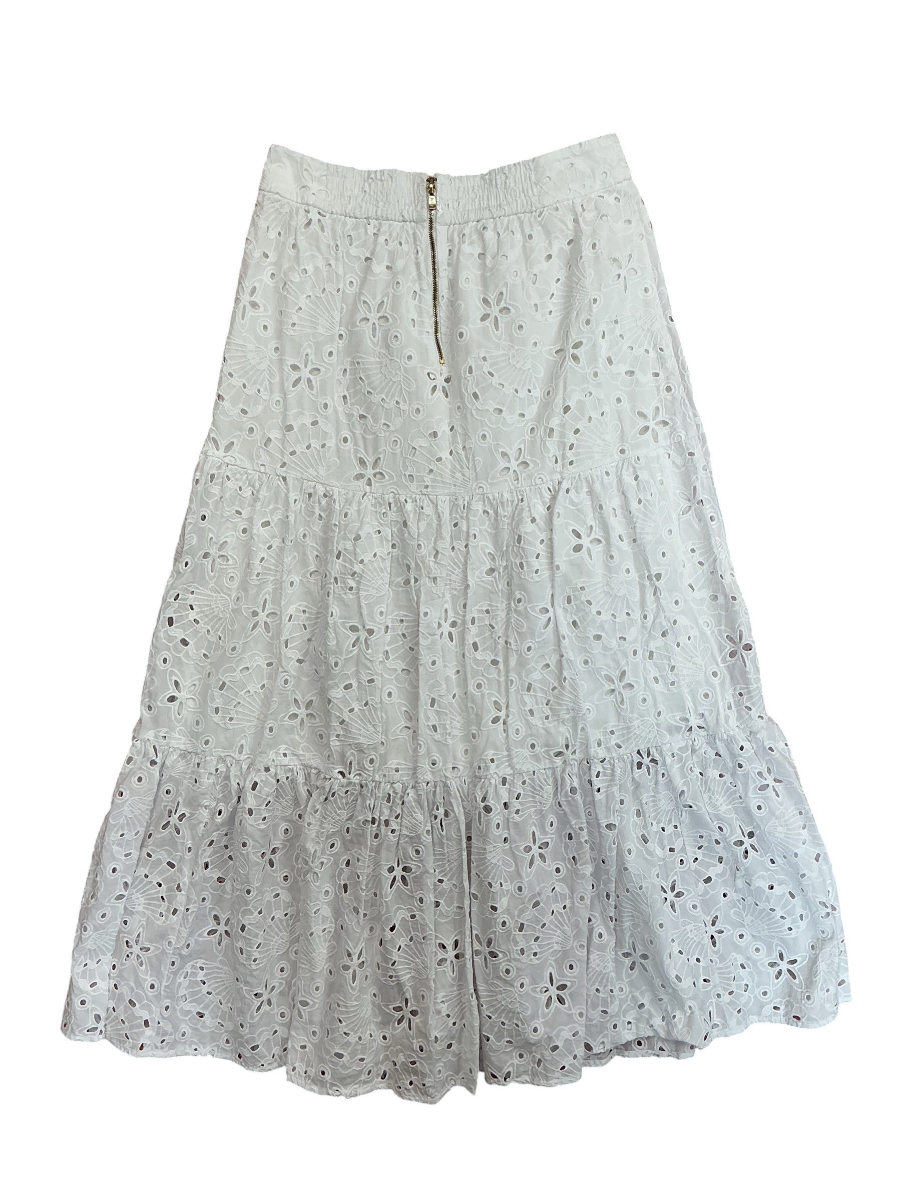 Lilly Pulitzer Winslow Eyelet Maxi Skirt Resort White Sealife Eyelet - Size 4