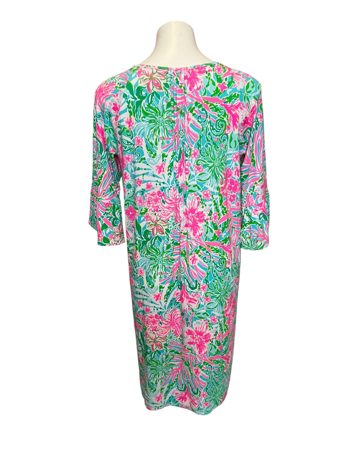 Lilly Pulitzer Krysta Tunic Dress Amalfi Blue Leaf It Wild - Size L